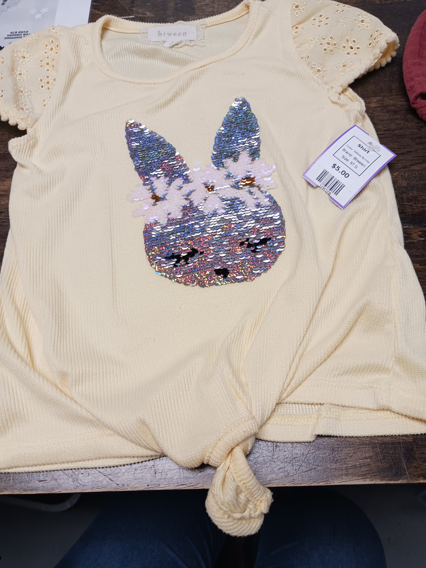 Yellow Bunny Btween Shirt, 5T G
