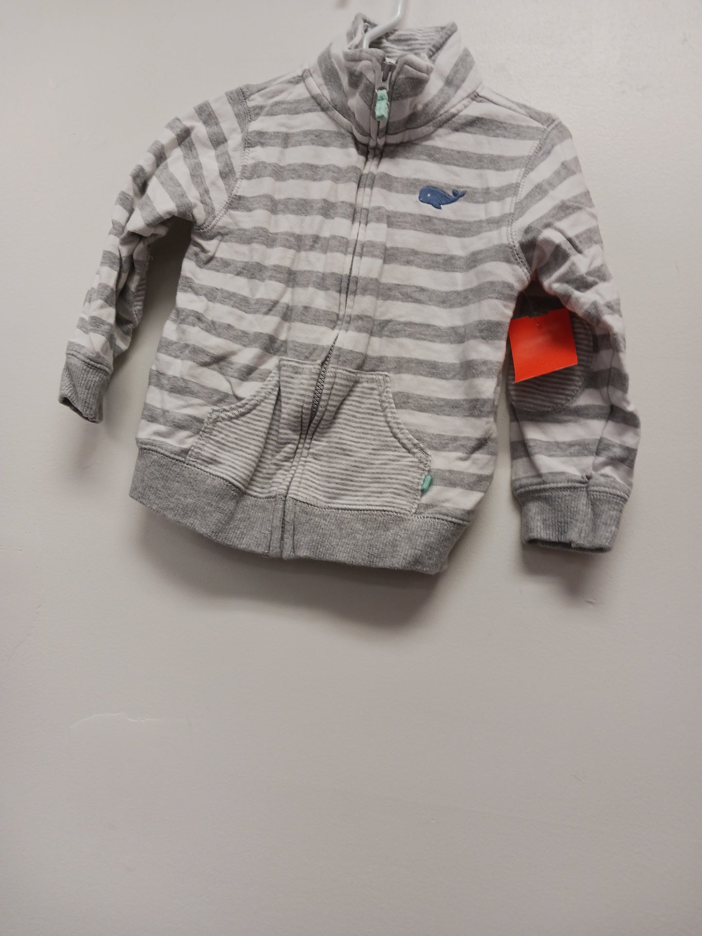 grey/white Carters Striped Jacket, 2T B