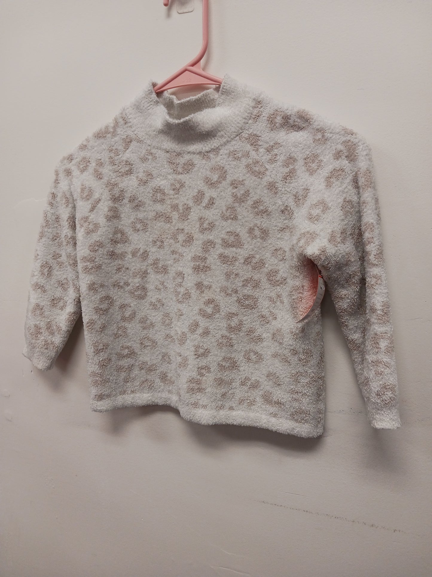 White/Tan Cheetah Modern Moments Sweater, 4T G