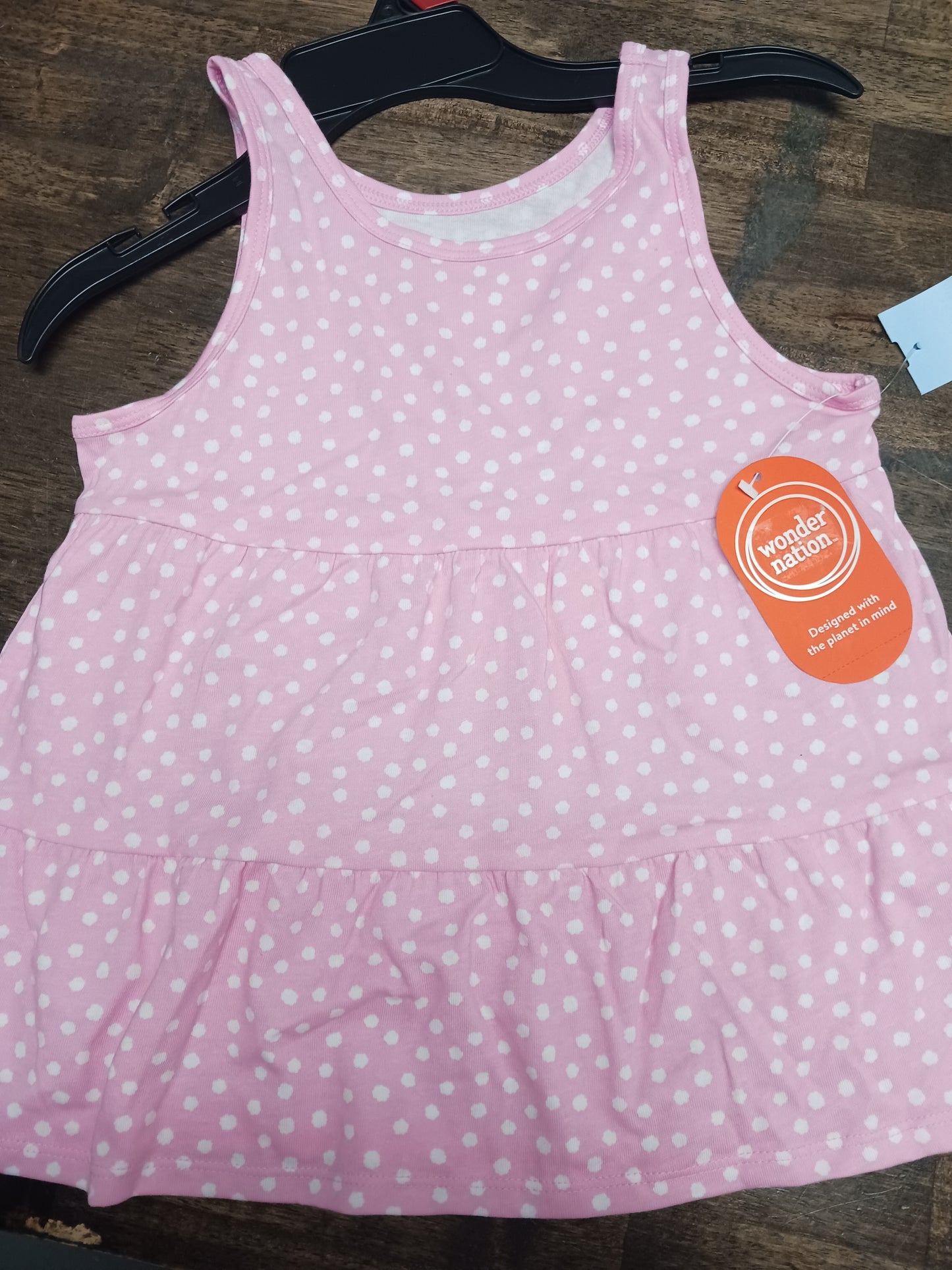 pink Wonder Nation Poka Dot Sleeveless Top, 7G