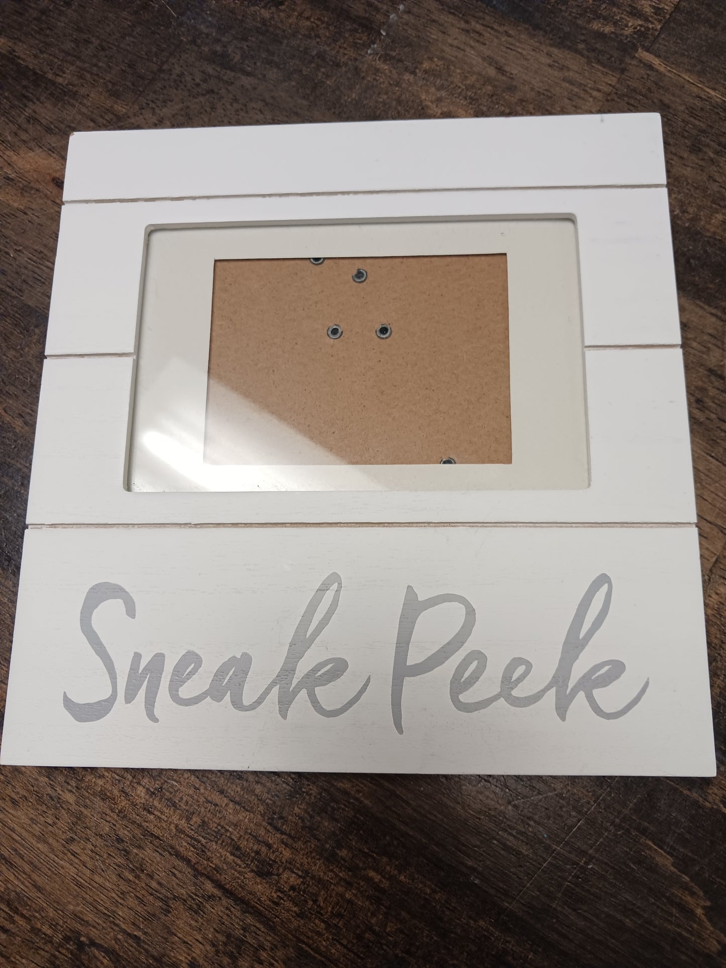 white Sneak Peek Photo Frame