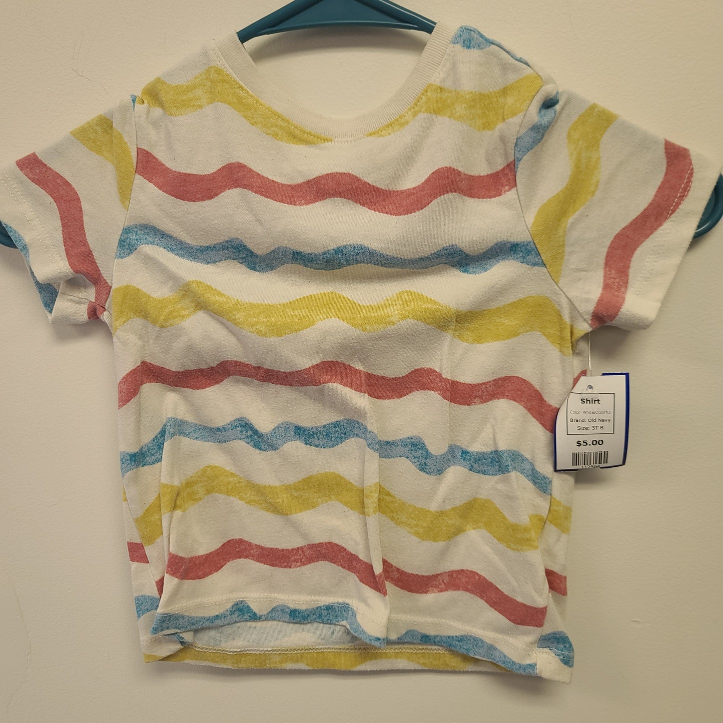 White/Colorful Old Navy Shirt, 3T B