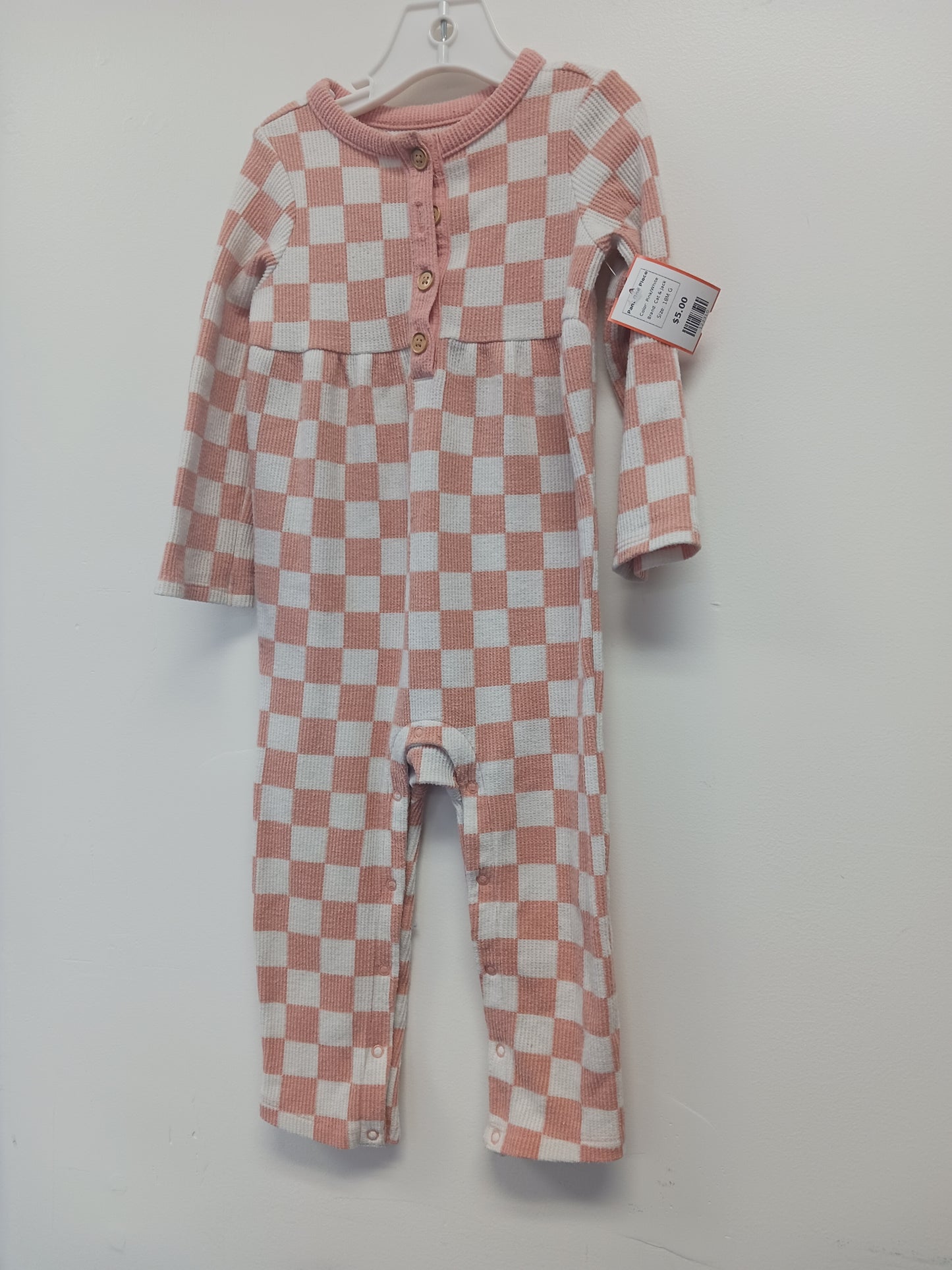 Pink/White Cat & Jack Pant One Piece, 18M G
