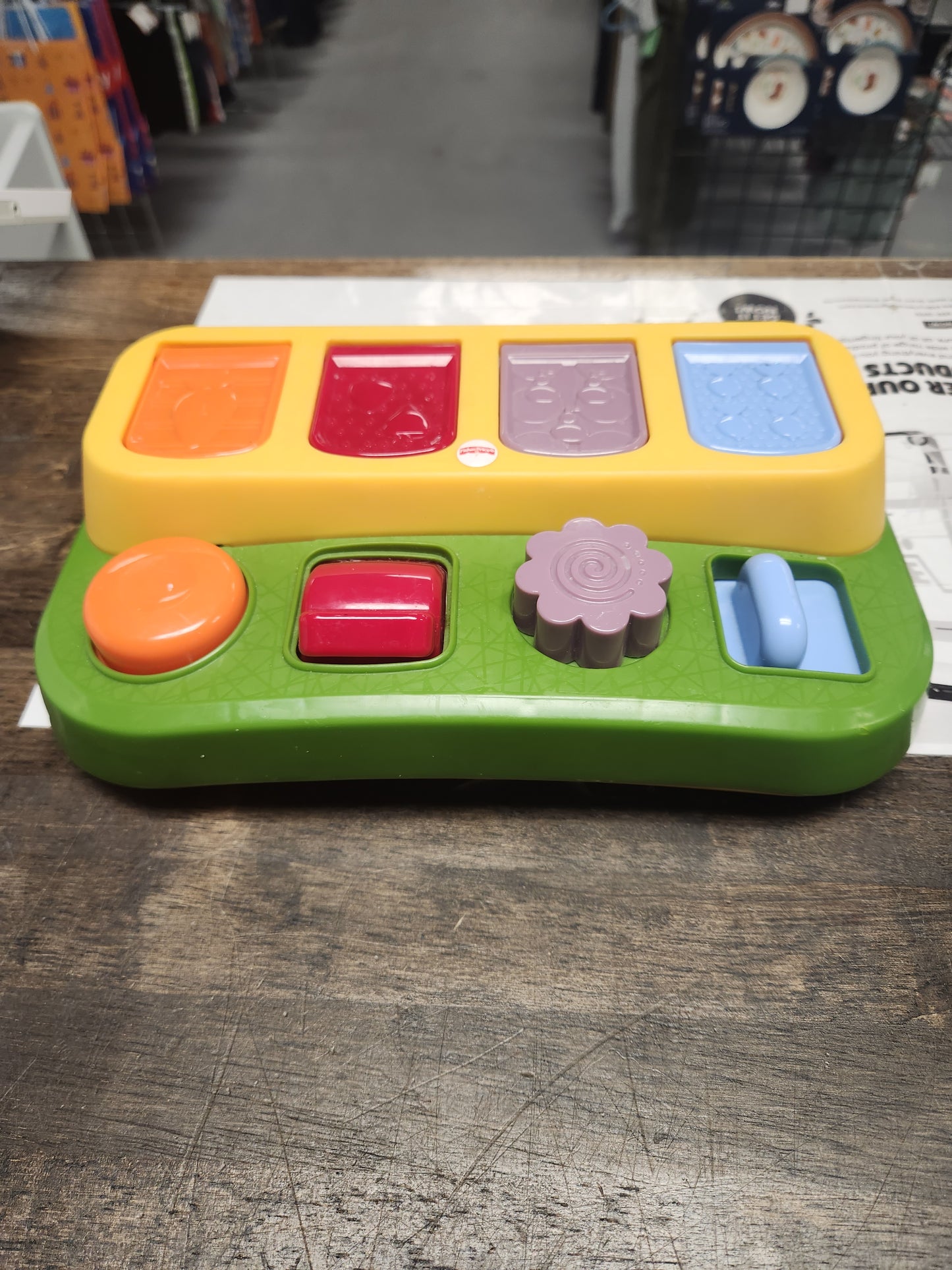 Green/Yellow Fisher Price Pop Up Toy