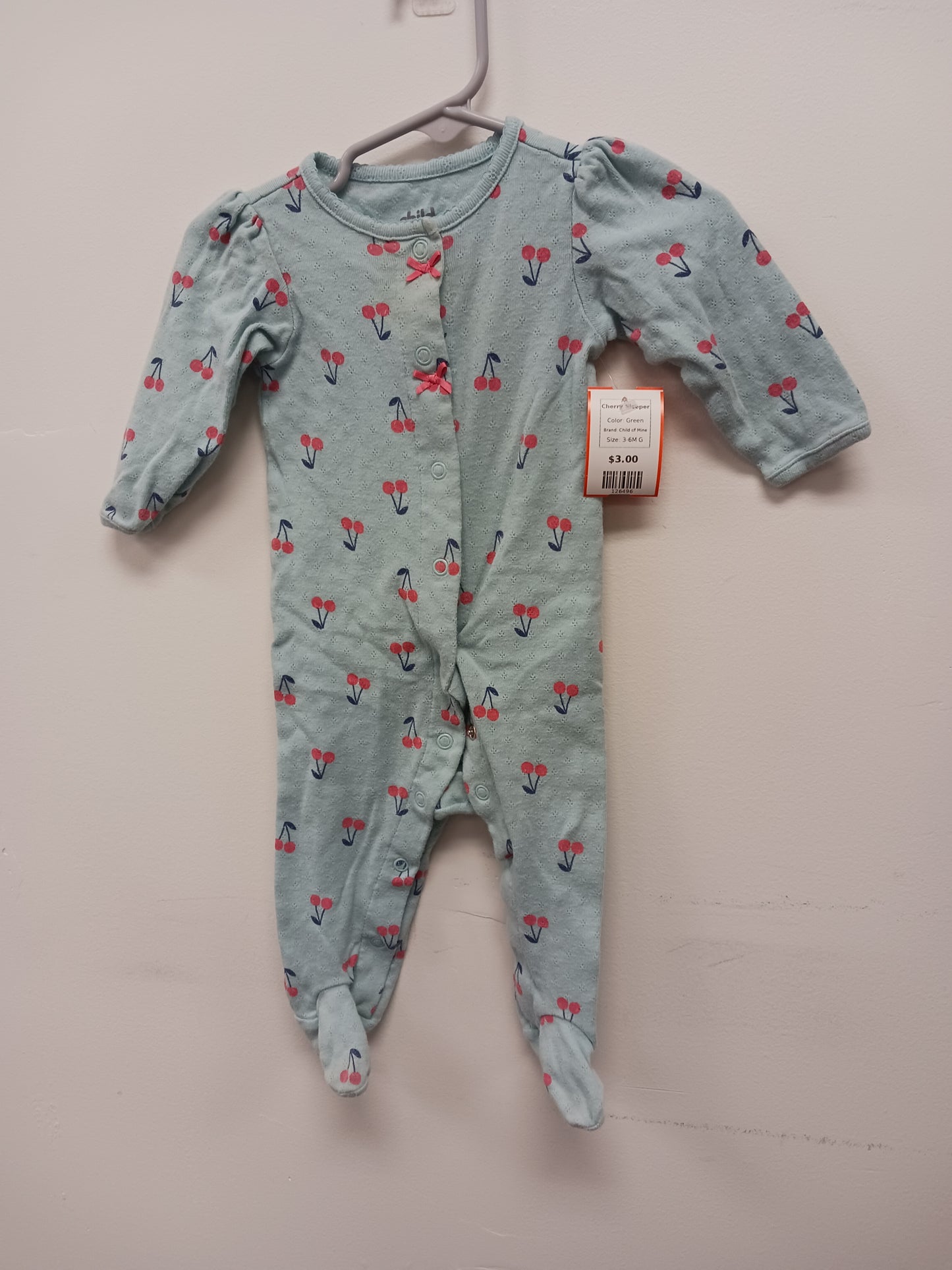 Green Child of Mine Cherry Sleeper, 3-6M G