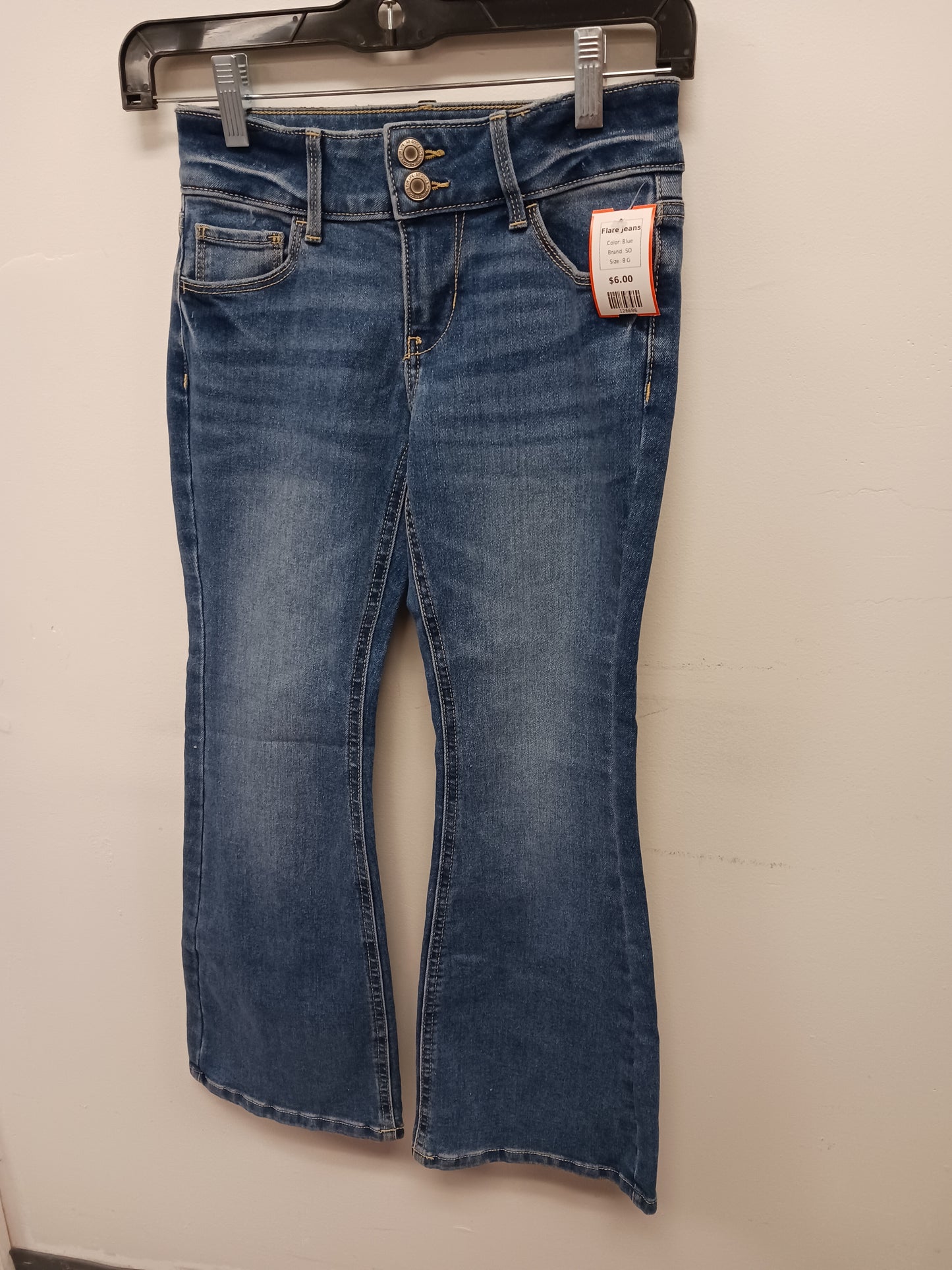 Blue SO Flare Jeans, 8 G