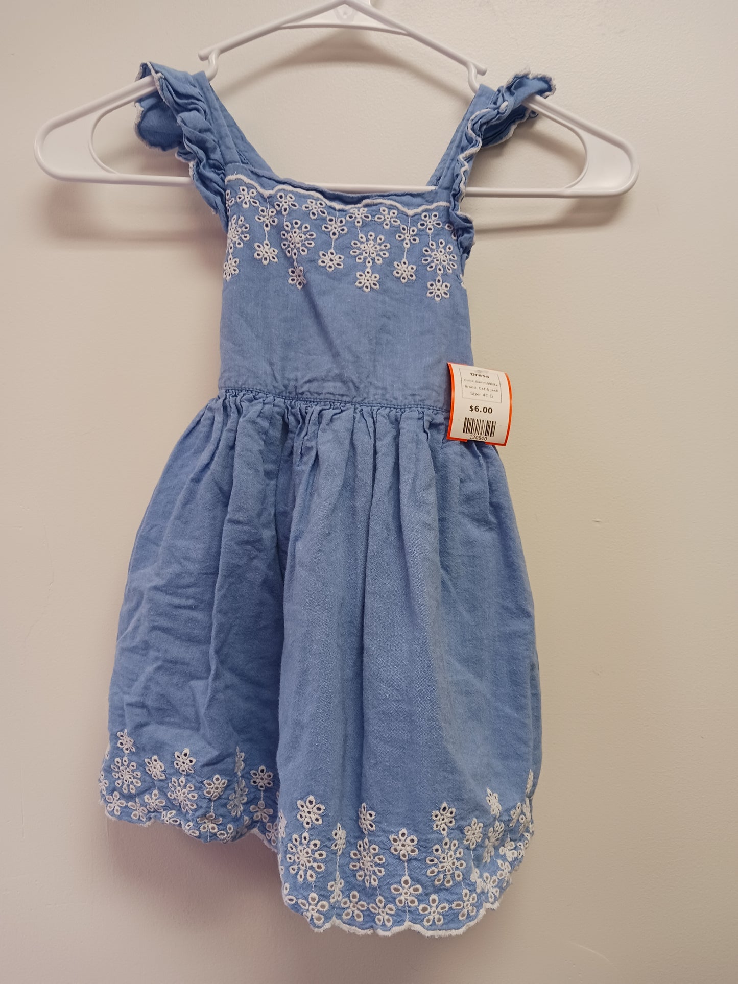 Denim/White Cat & Jack Dress, 4T G