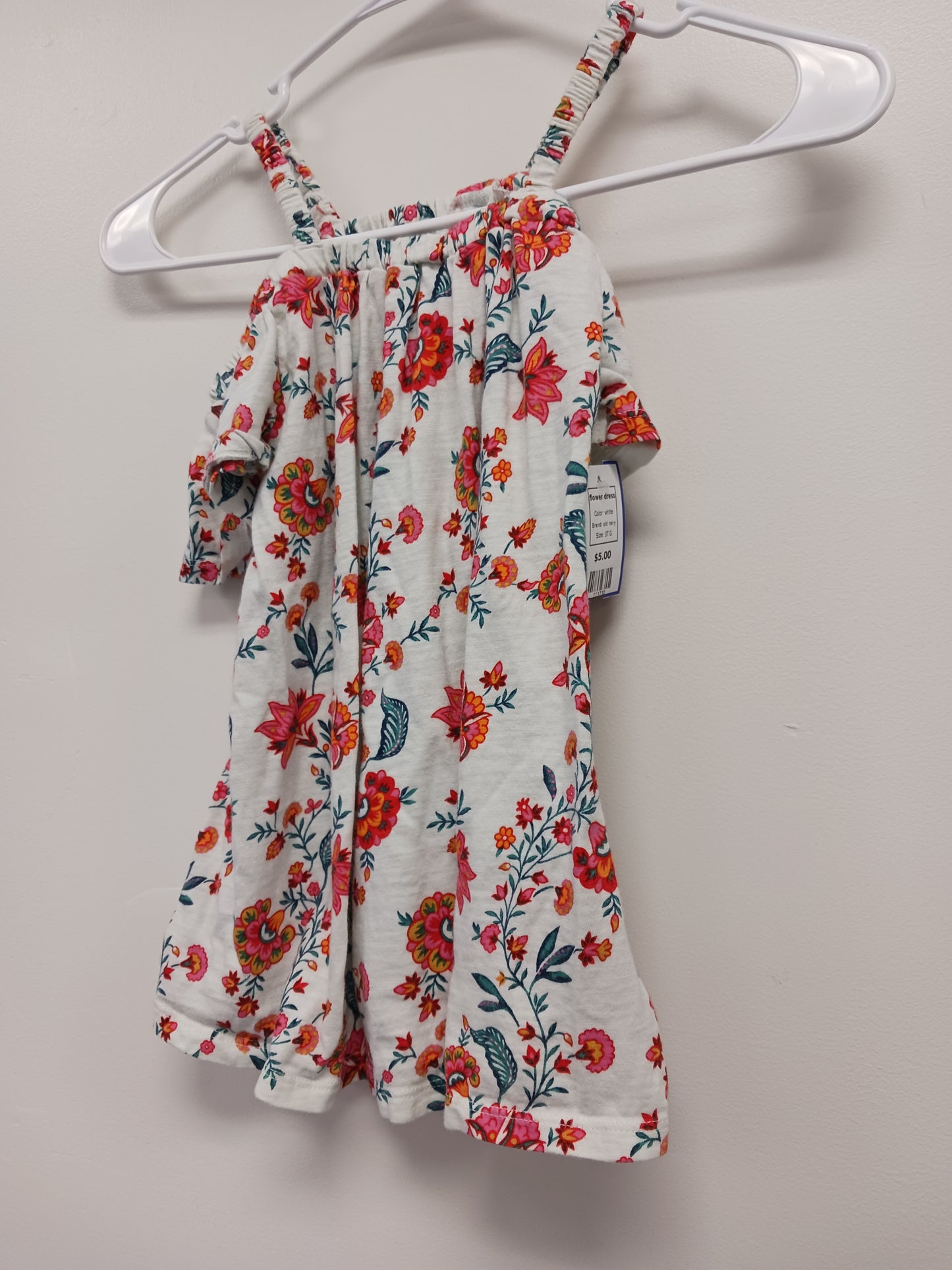 white old navy flower dress, 3T G