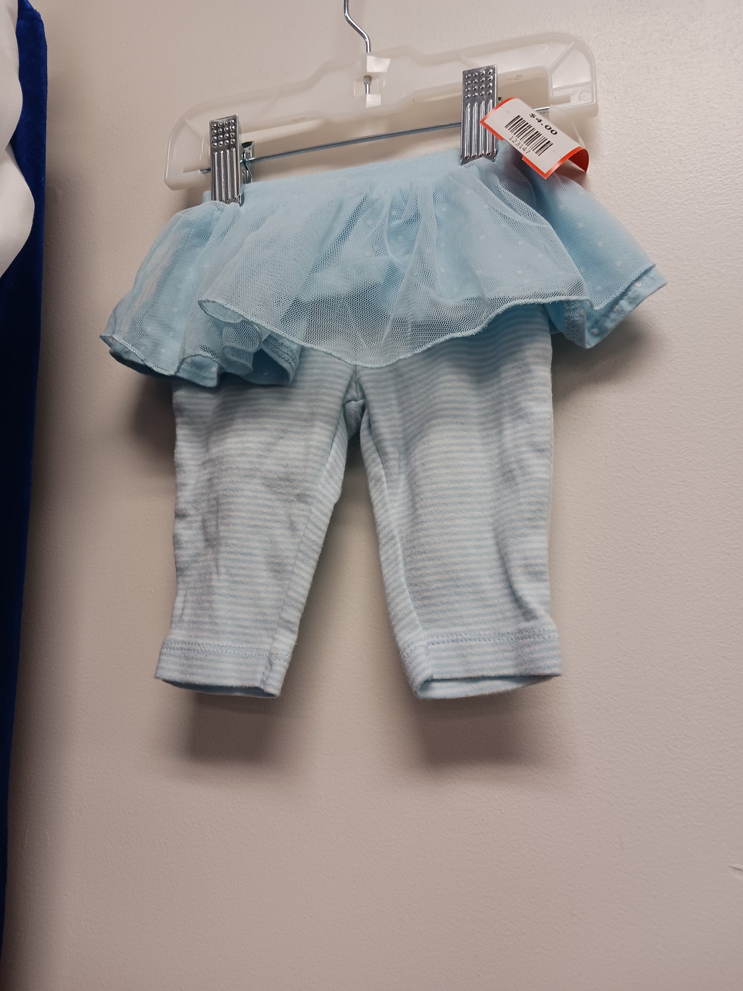 Blue/White Carters Skirted Pants, 3M G