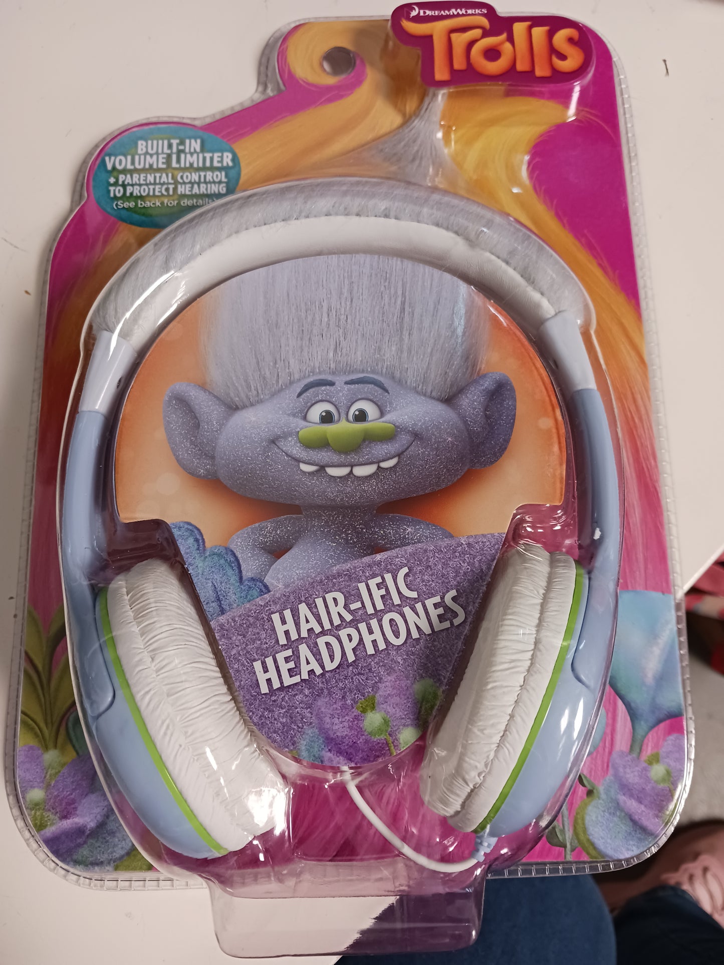 Blue Dreamworks Hair-IFIC headphones from Trolls