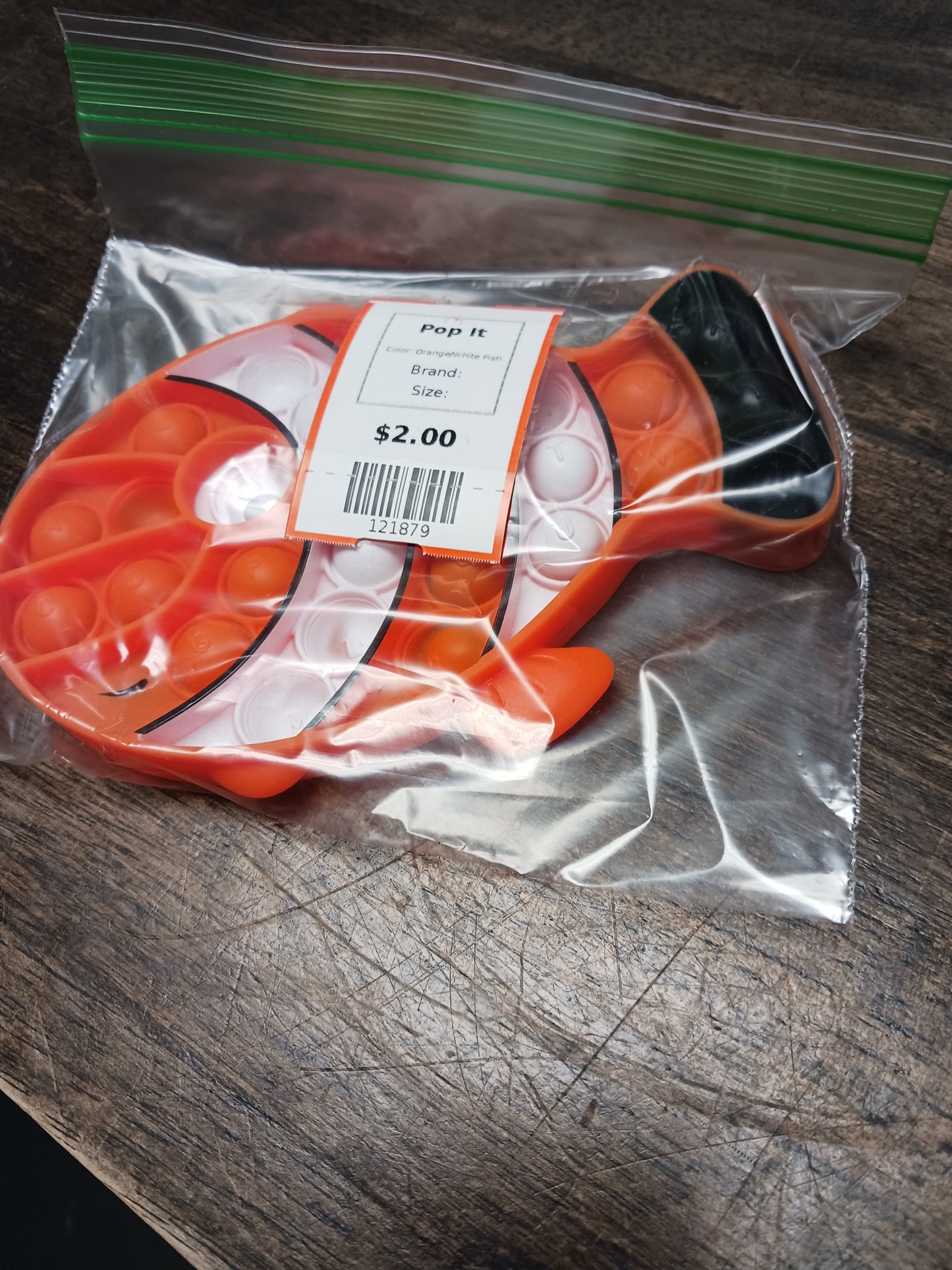 Orange/White Fish Pop It