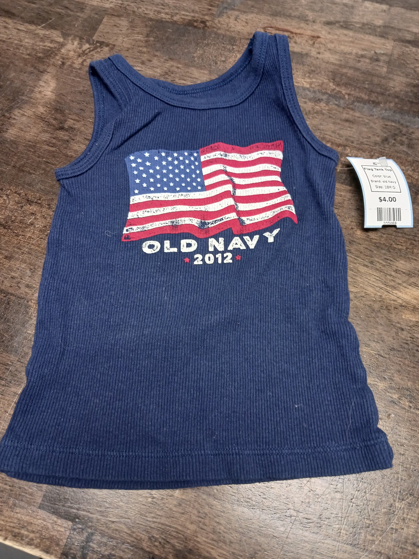 blue old Navy Flag Tank Top, 18M G