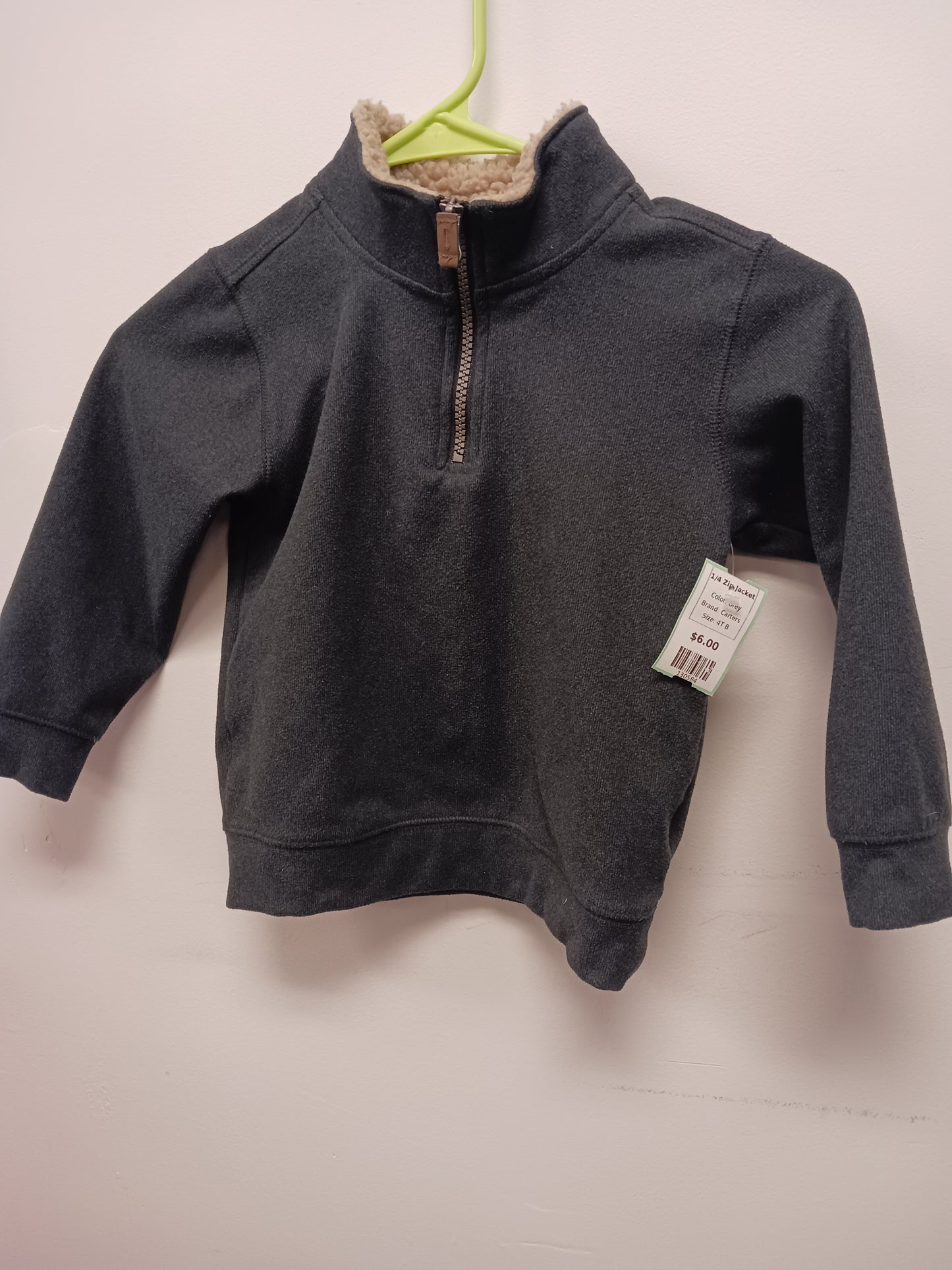 Grey Carters 1/4 Zip Jacket, 4T B
