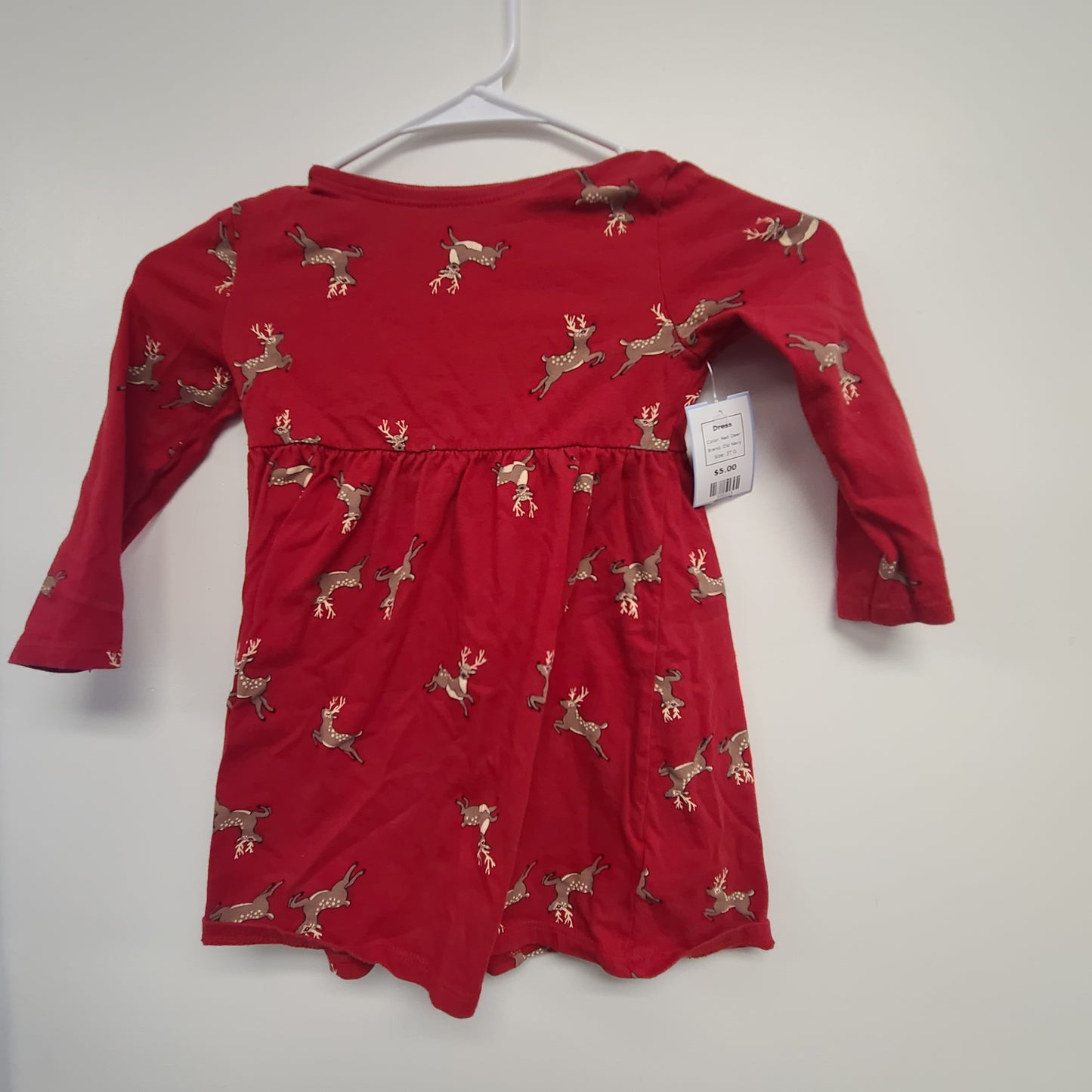 Red Deer Old Navy Dress, 3T G