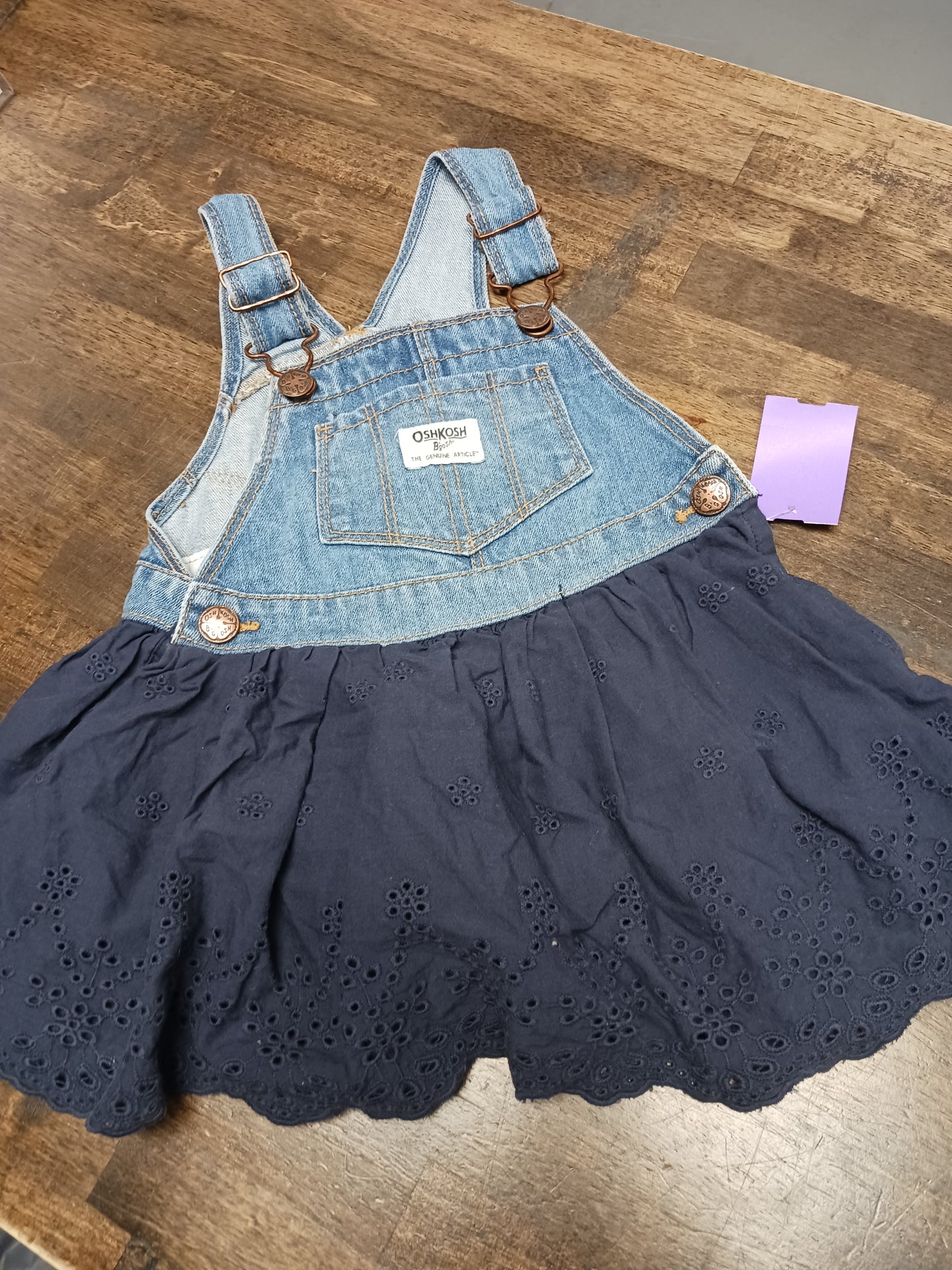 Jean/Navy OshKosh Bib Dress, 2T G