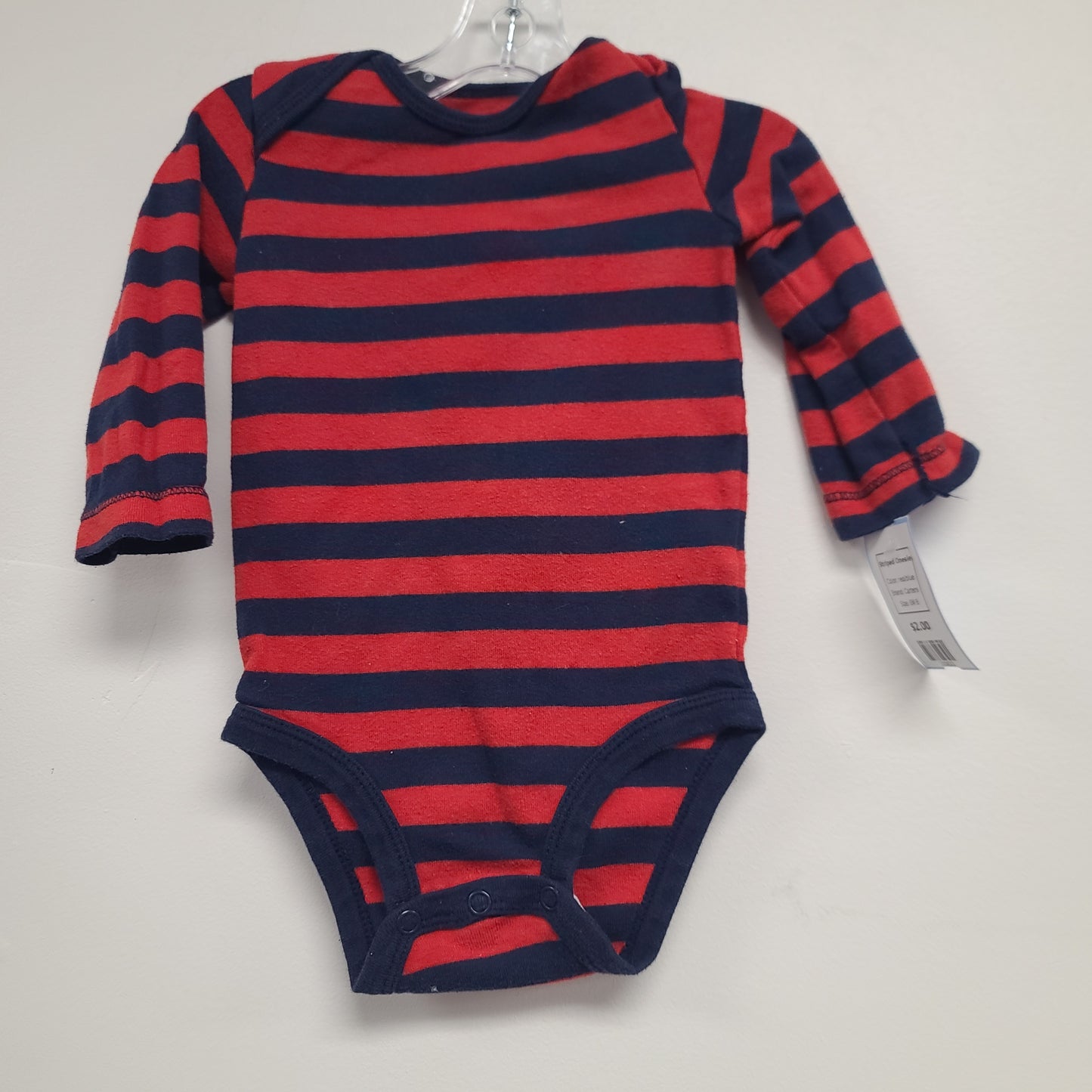 red/blue Carters Striped Onesie, 6M B