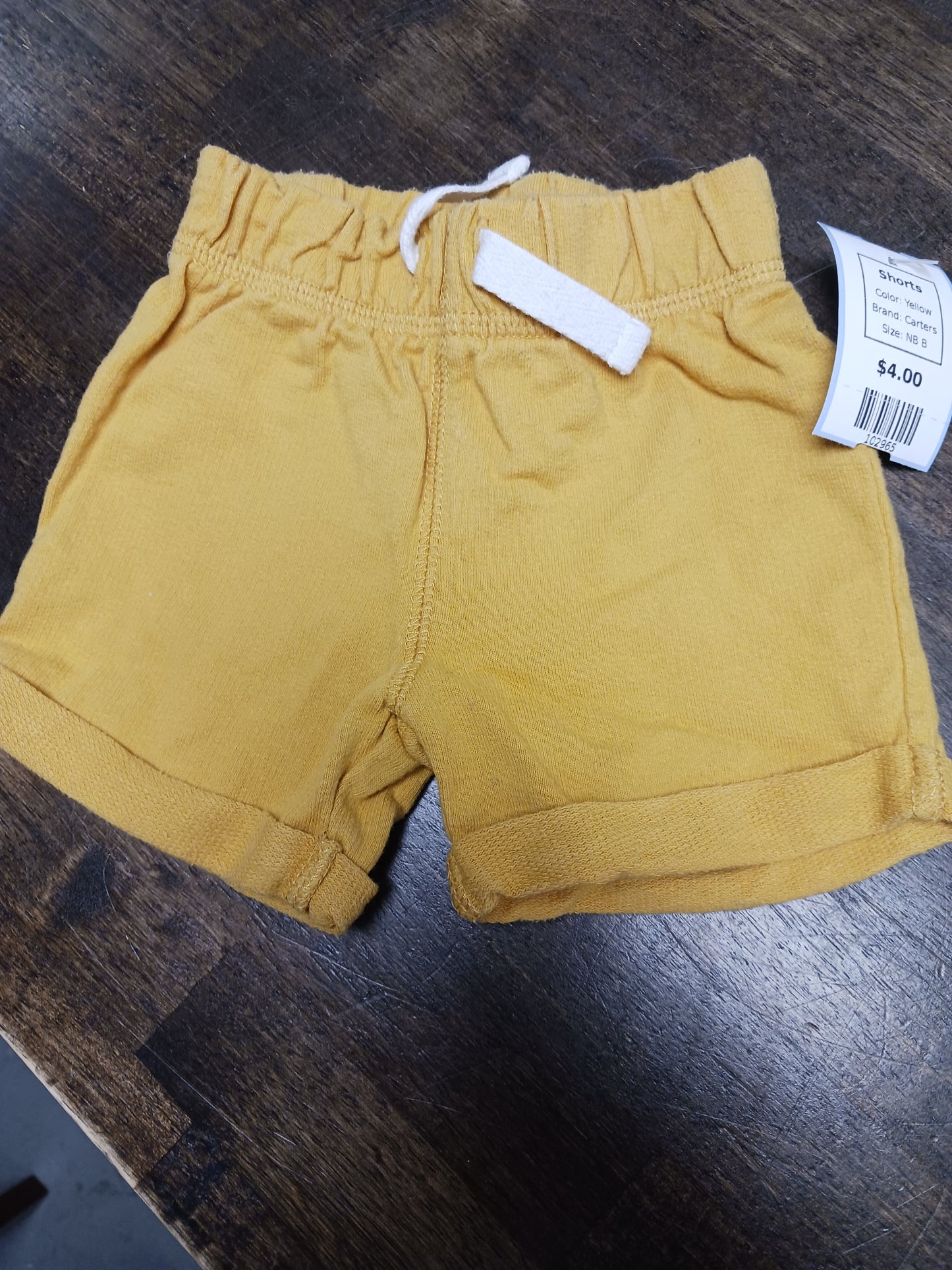 Yellow Carters Shorts, NB B