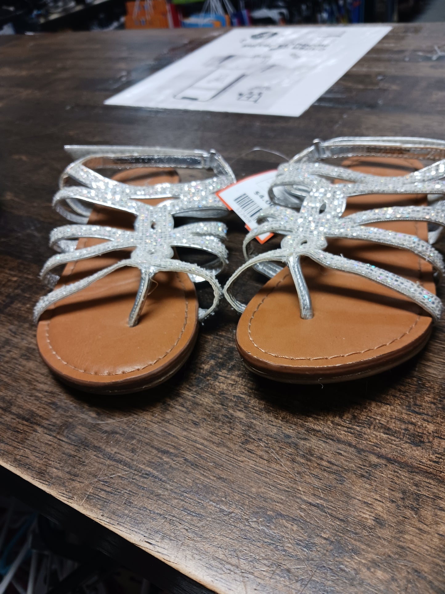 Brown/Silver Wonder Nation Sandals, 12 G