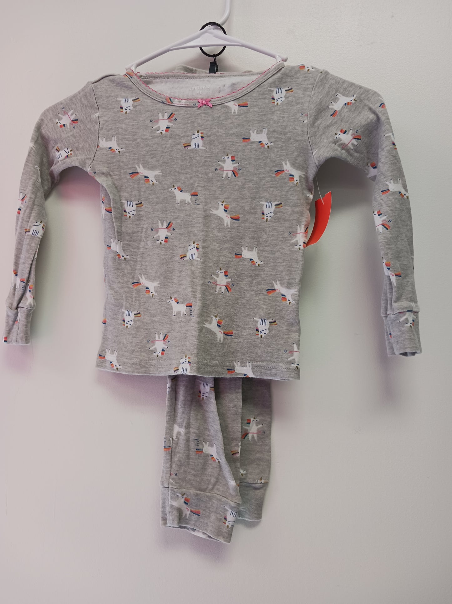 Grey Carters 2 Piece Unicorn PJS, 5T G