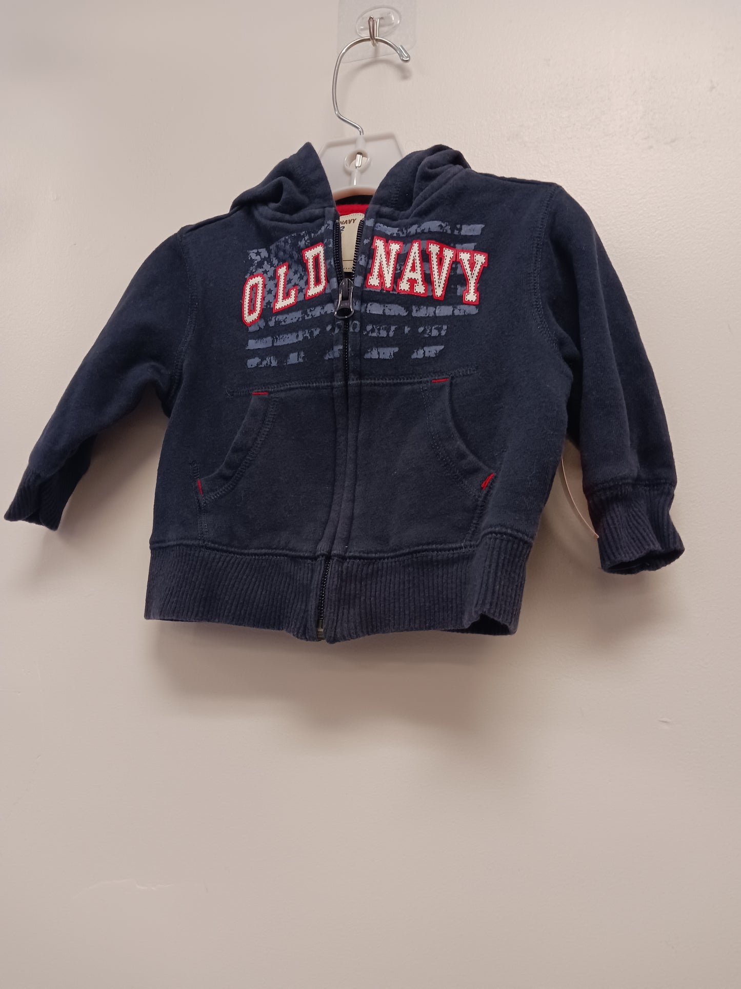 blue Old Navy Flag Zippered Jacket 6/12m, 6M B