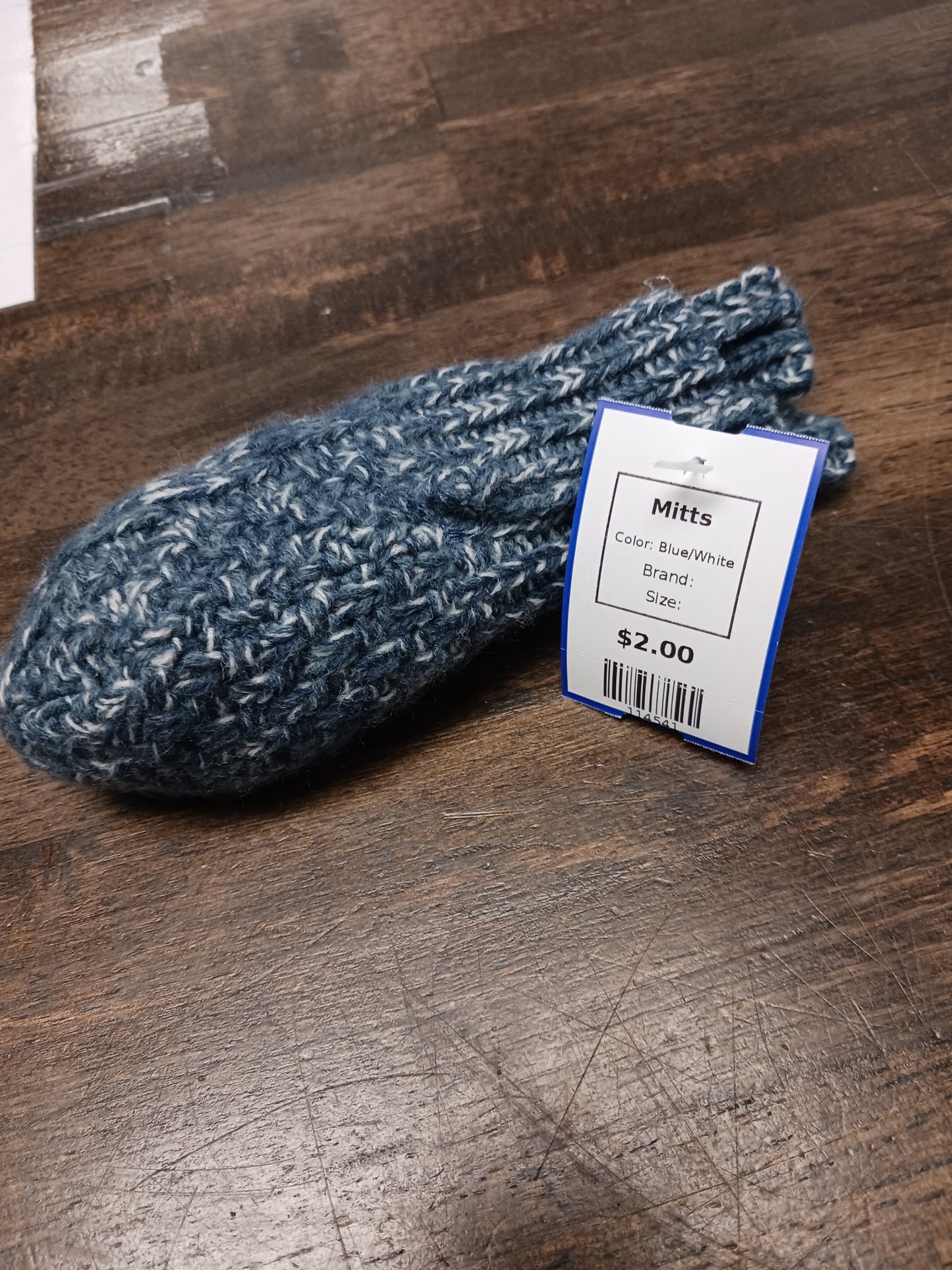 Blue/White Mitts
