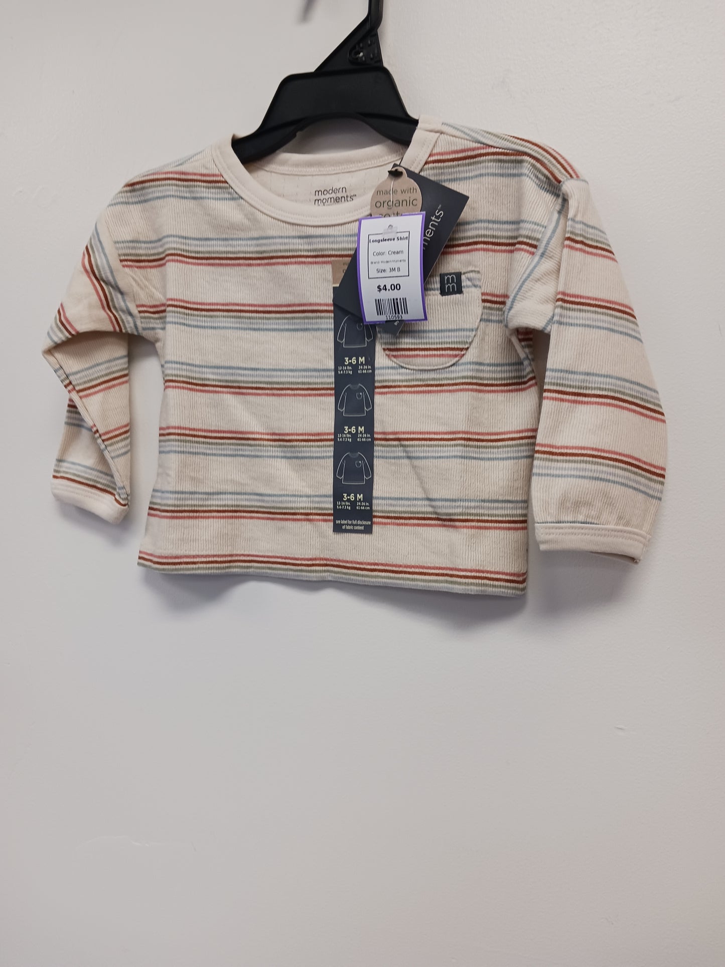 Cream Modern Moments Longsleeve Shirt, 3M B