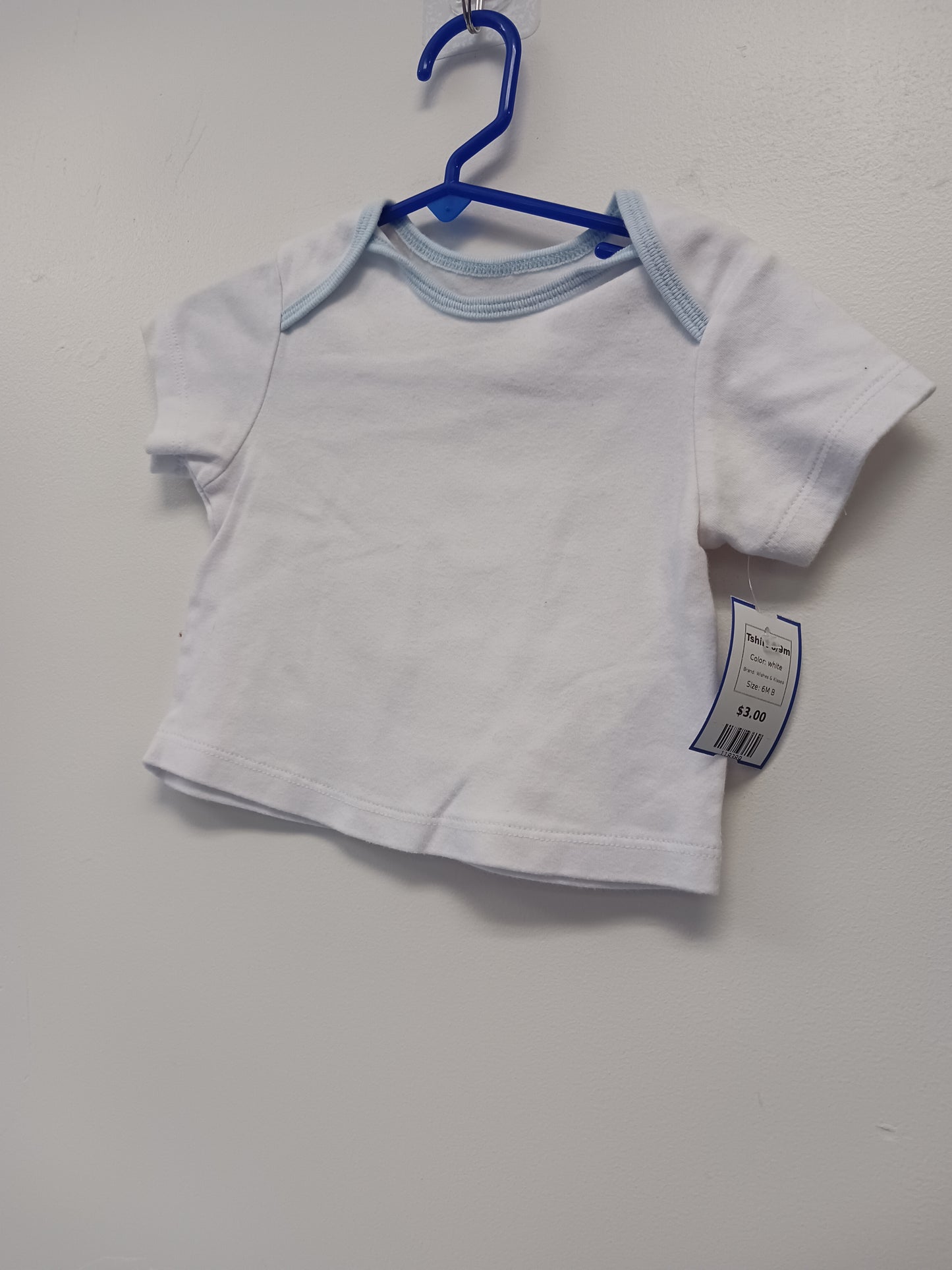 white Wishes & Kisses Tshirt 6/9m, 6M B