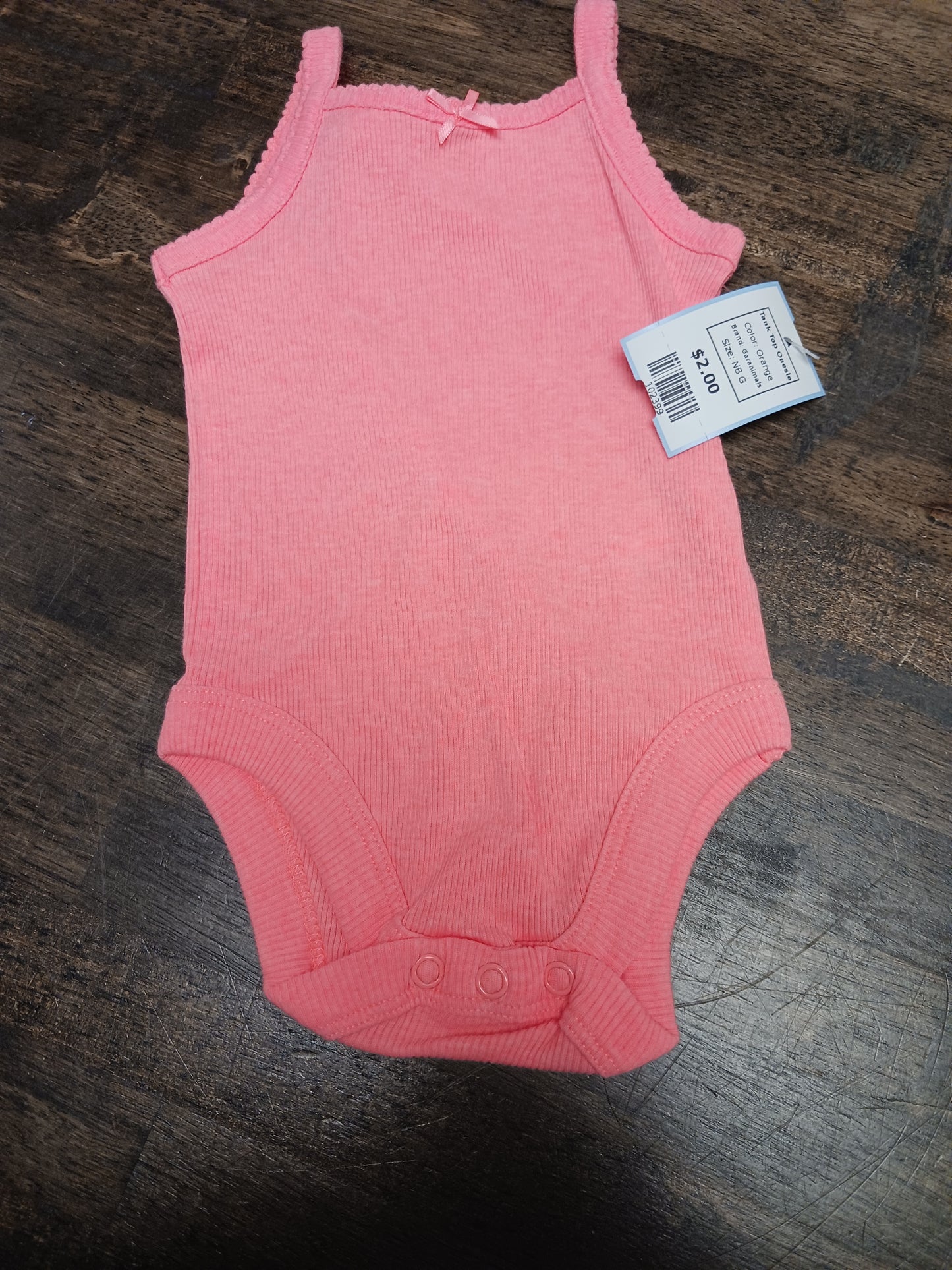 Orange Garanimals Tank Top Onesie, NB G