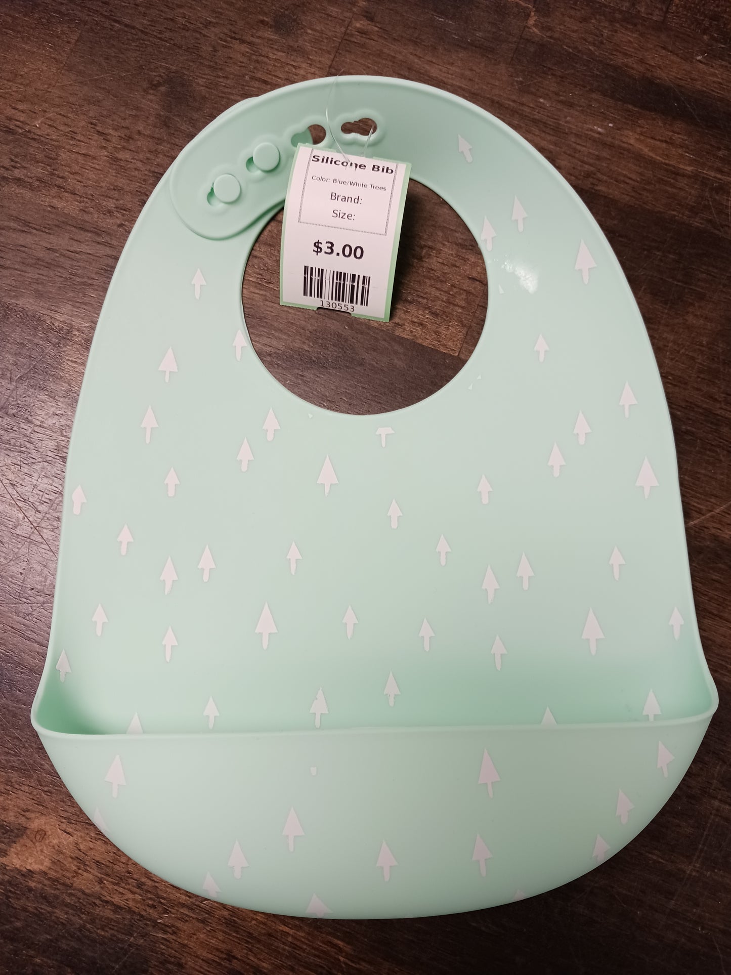 Blue/White Trees Silicone Bib