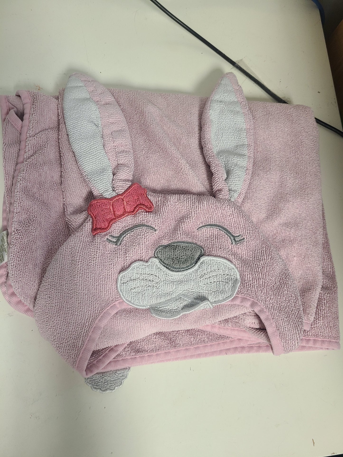 Pink Bunny Hooded Towel