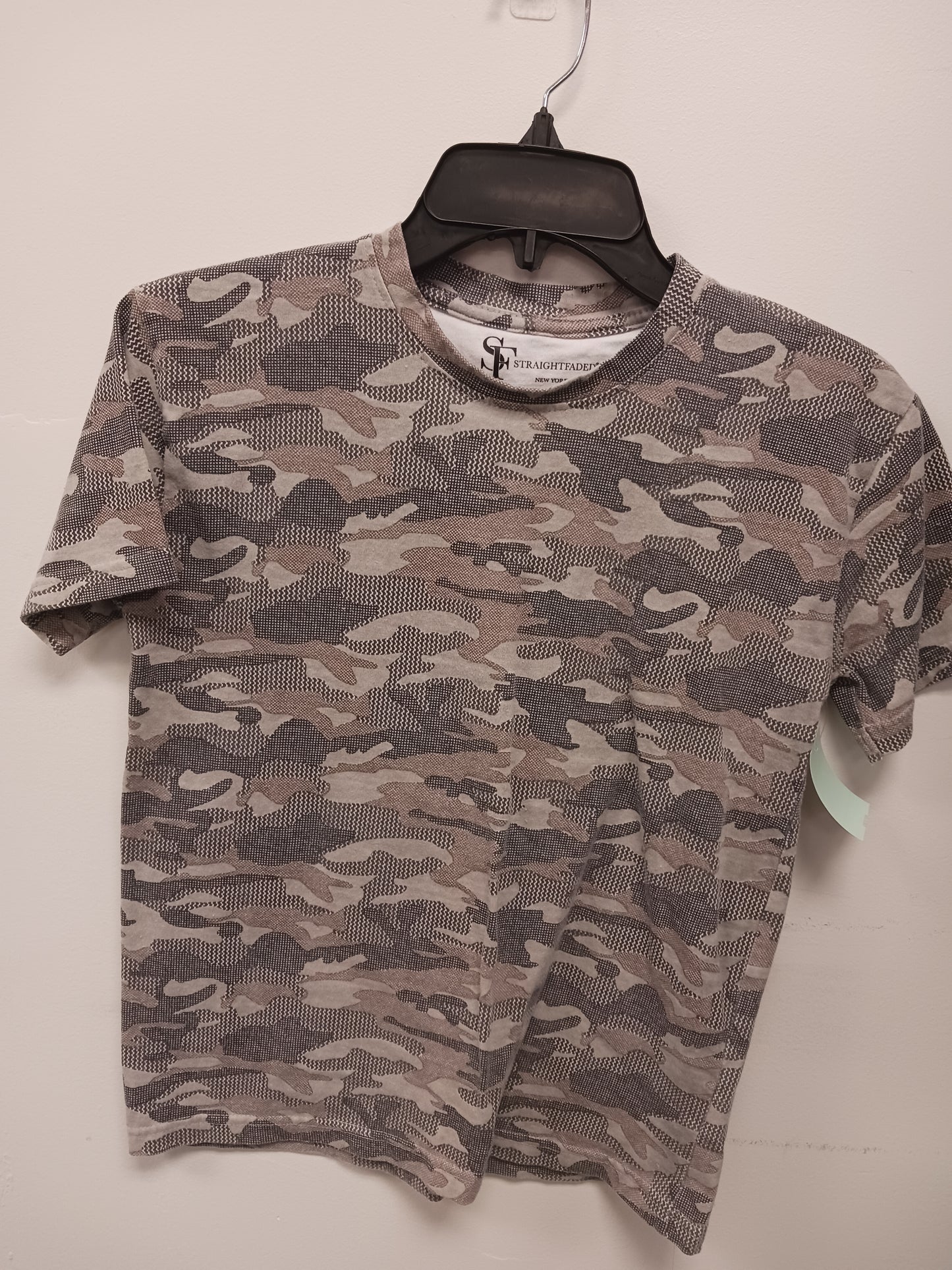 Grey/Black Straightfaded Camo Shirt, 10-12 B