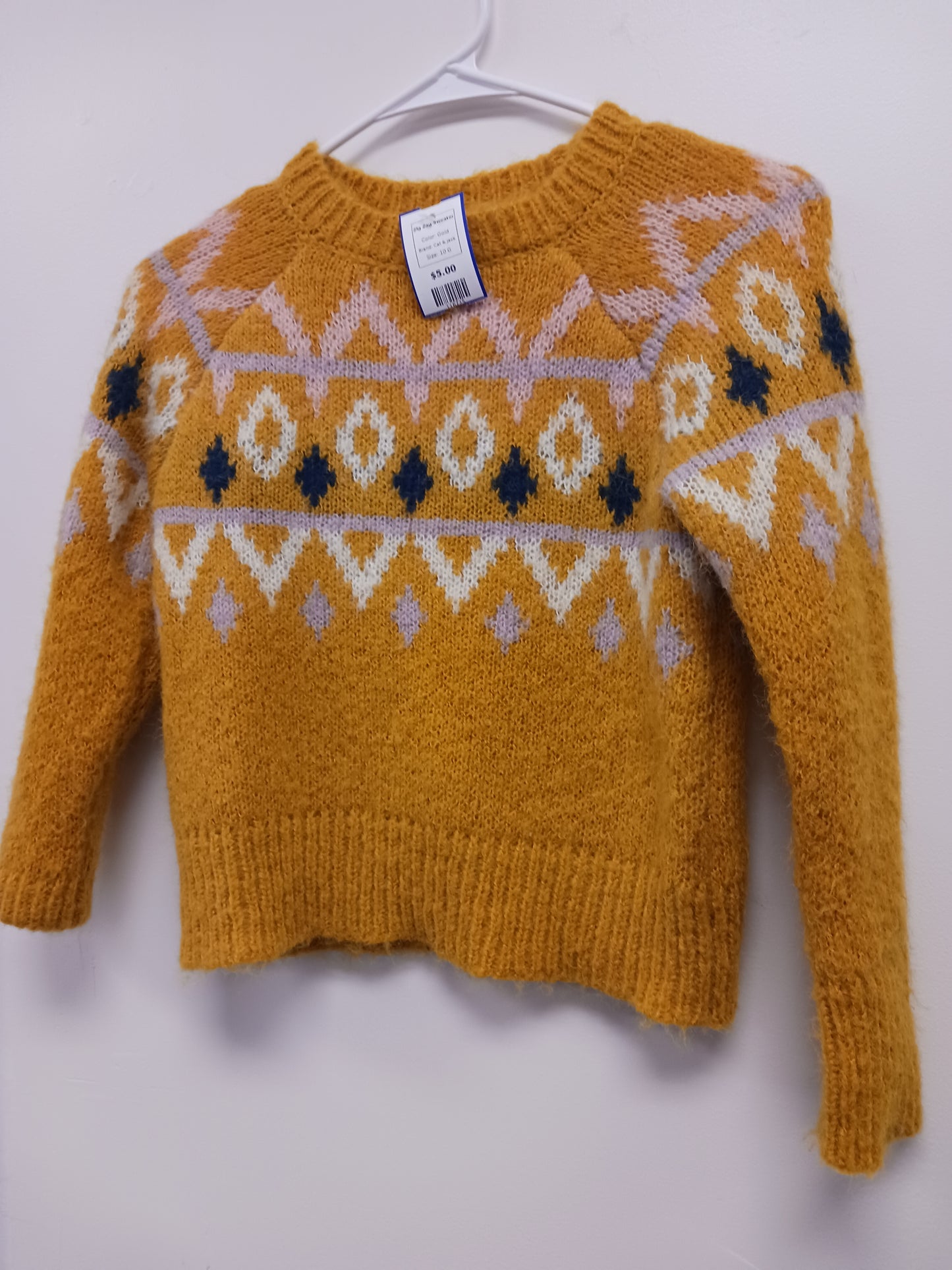 Gold Cat & Jack Zig Zag Sweater, 10 G