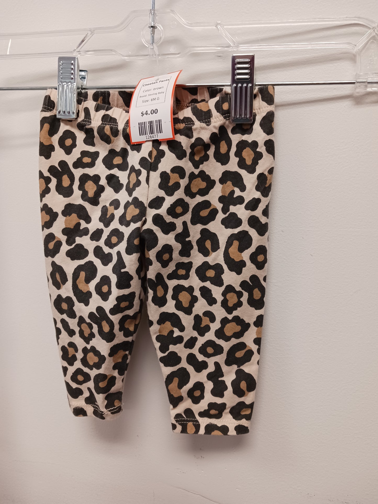 brown Sterling Baby Cheetah Pants, 6M G
