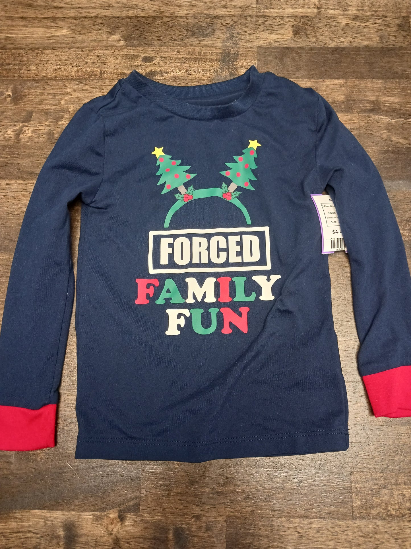 blue Holiday Time 2 Piece Christmas PJS, 3T B