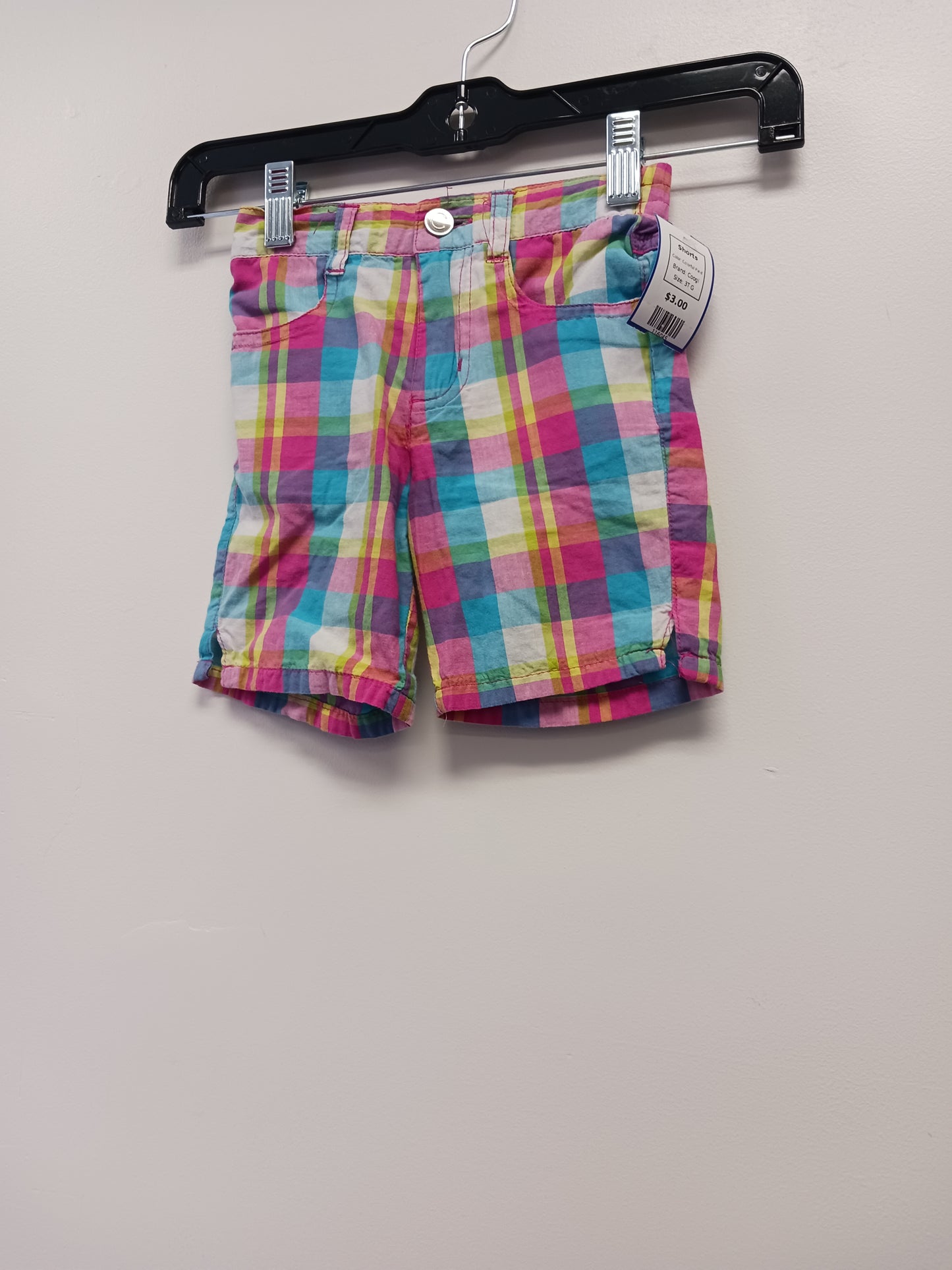 Colorful Plaid Coogi Shorts, 3T G