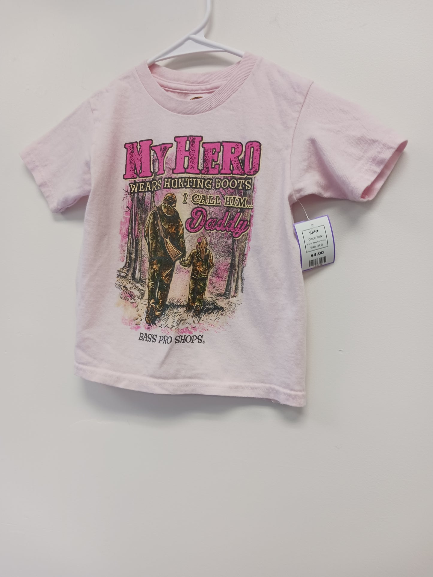 Pink Bass Pro Shops Shirt, 3T G