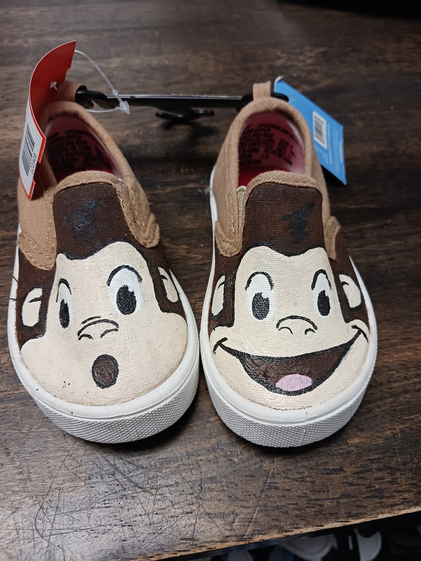 Brown Garanimals Curious George Slip Ons Brand New, 4 B