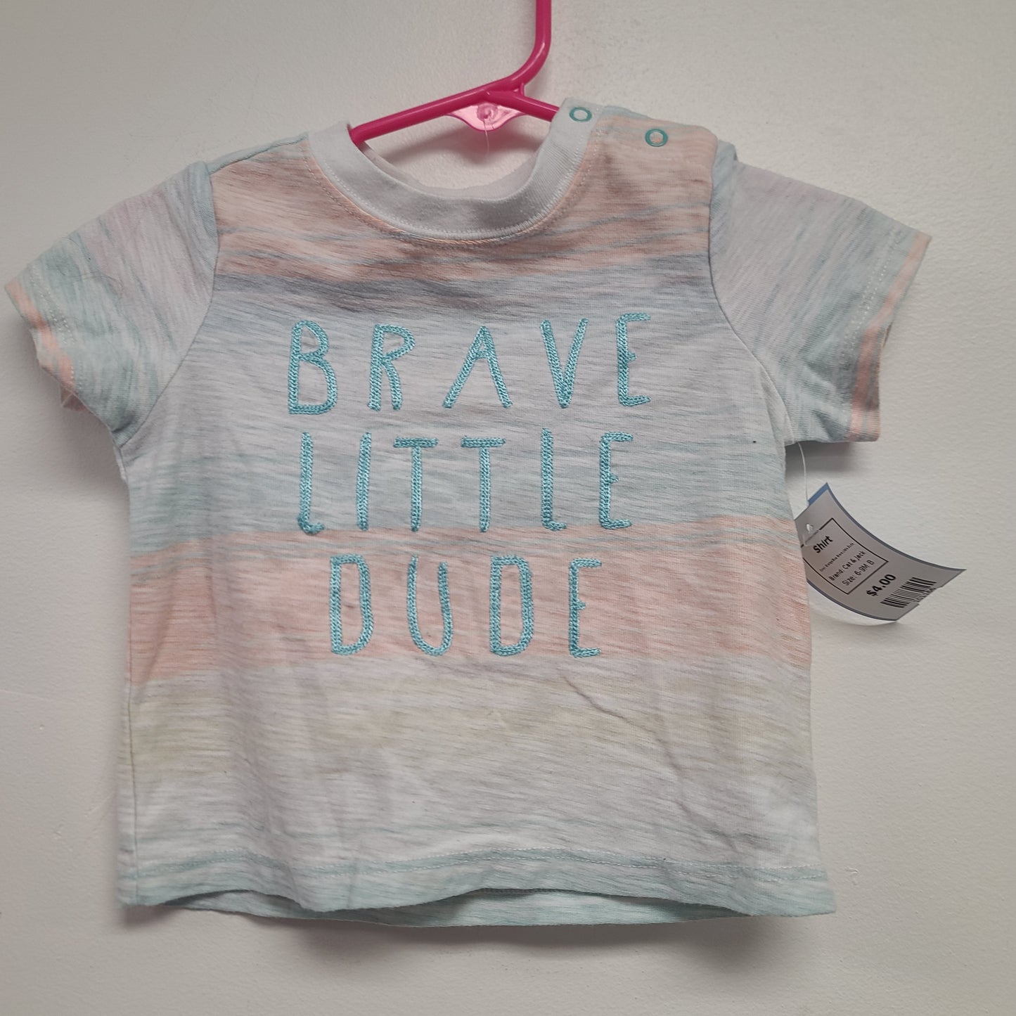 Orange/Blue Brave Little Dude Cat & Jack Shirt, 6-9M B
