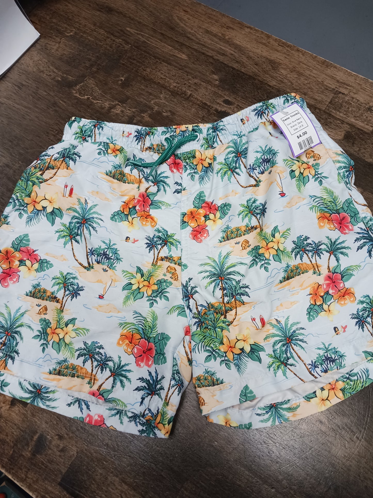 Blue Beach Zara Swim Trunks, 14 B