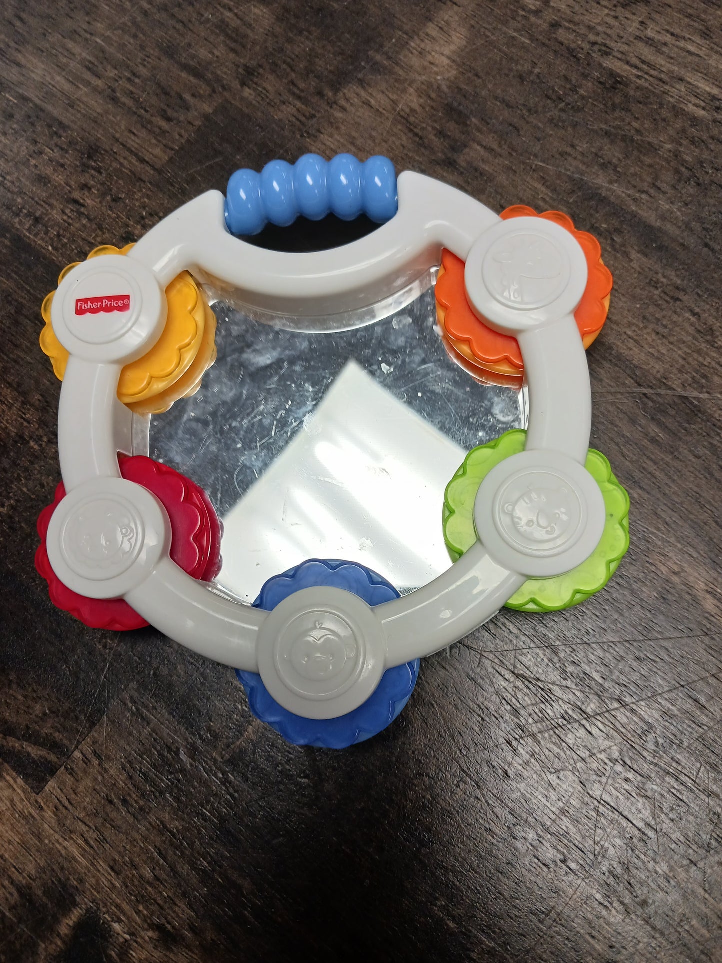 White/Colorful Fisher Price Mirror Tamborine