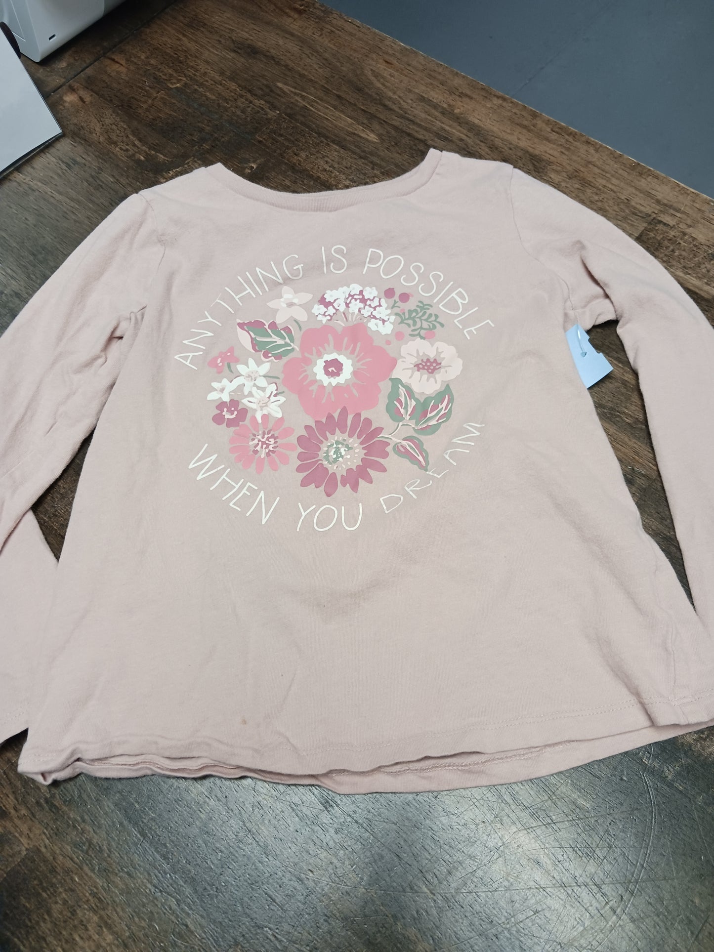 Pink Flower Carters Longsleeve Shirt, 8 G