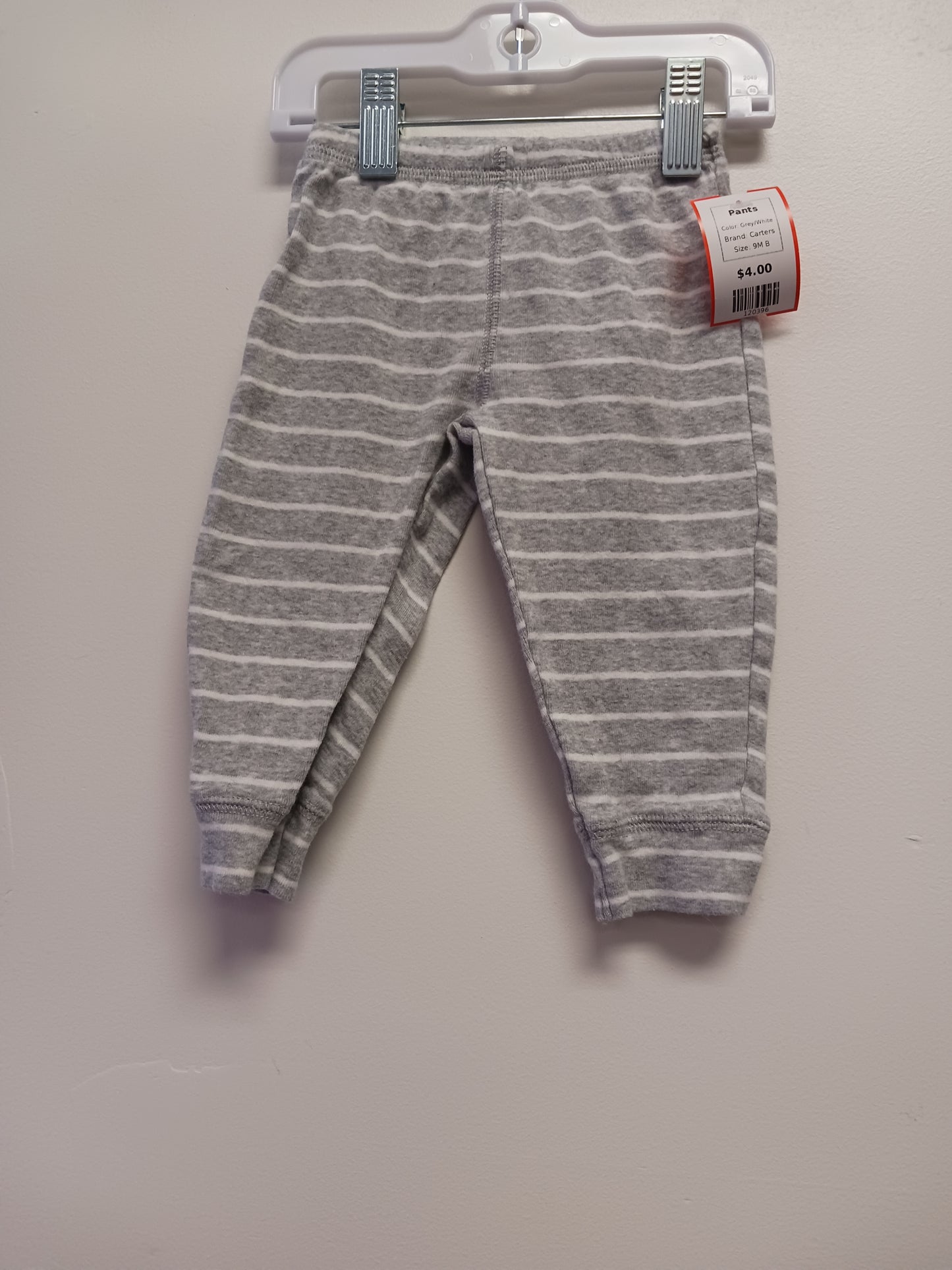 Grey/White Carters Pants, 9M B
