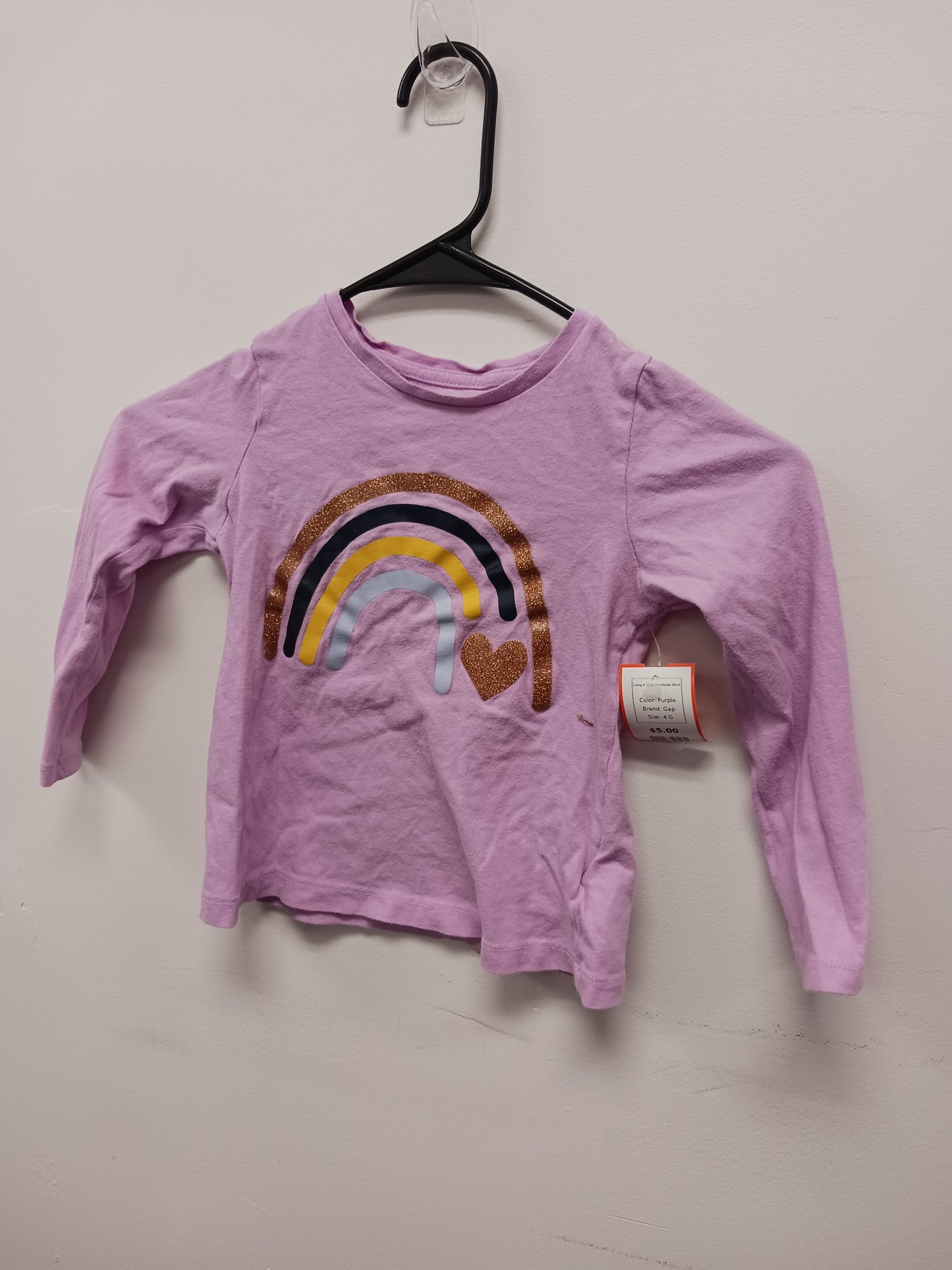 Purple Gap Long Sleeve Rainbow Shirt, 4 G