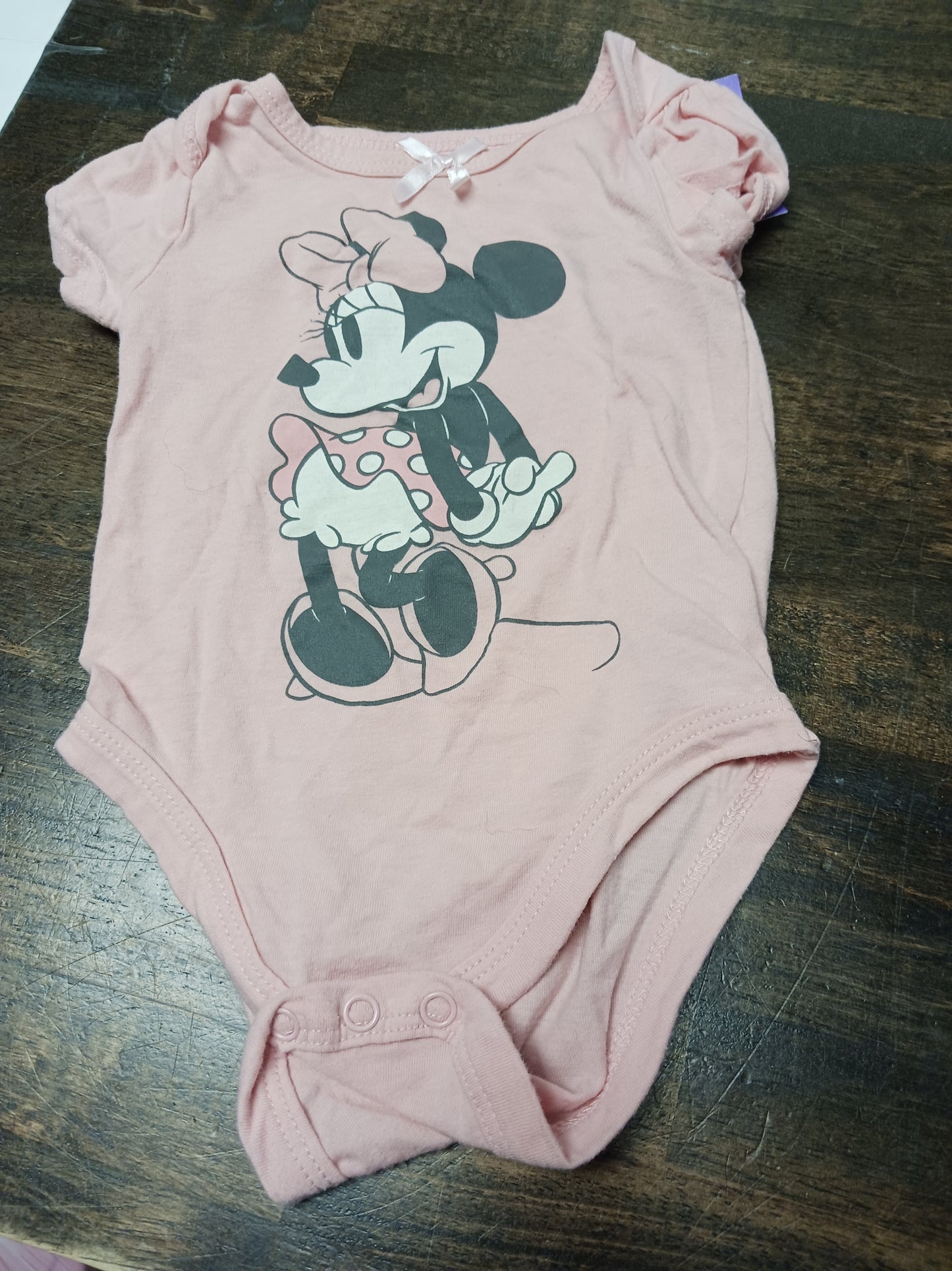 Pink Minnie Onesie, 6M G
