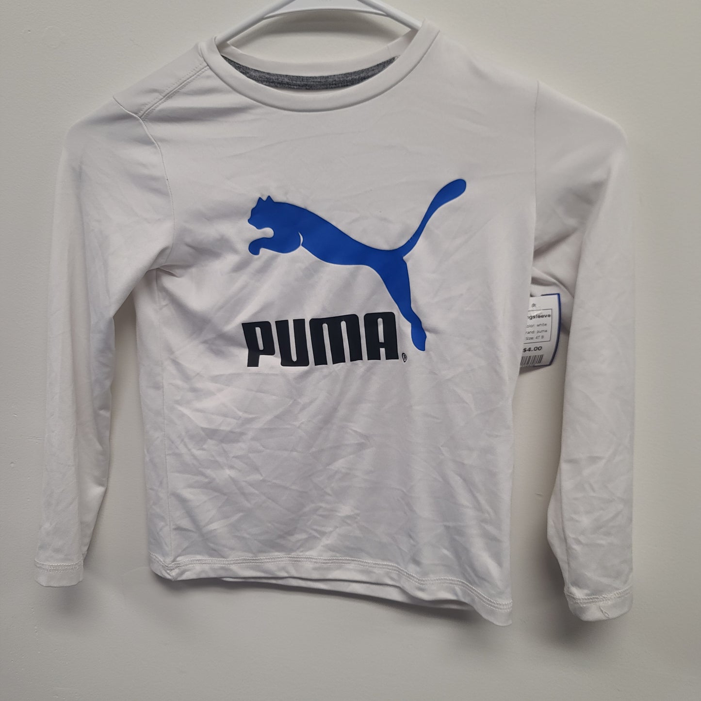 white puma longsleeve, 4T B