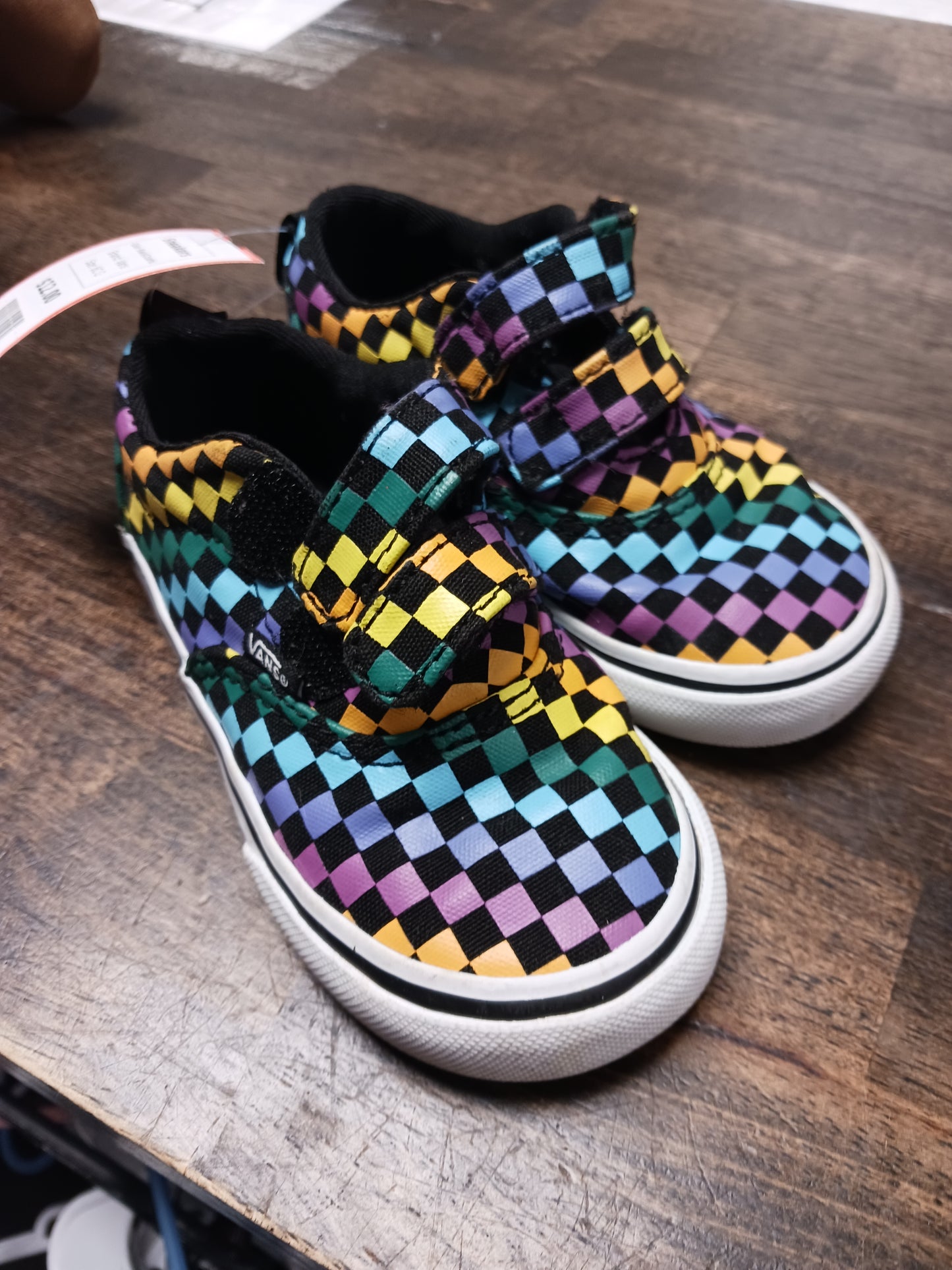 Black/Colorful Vans Sneakers, 6C G