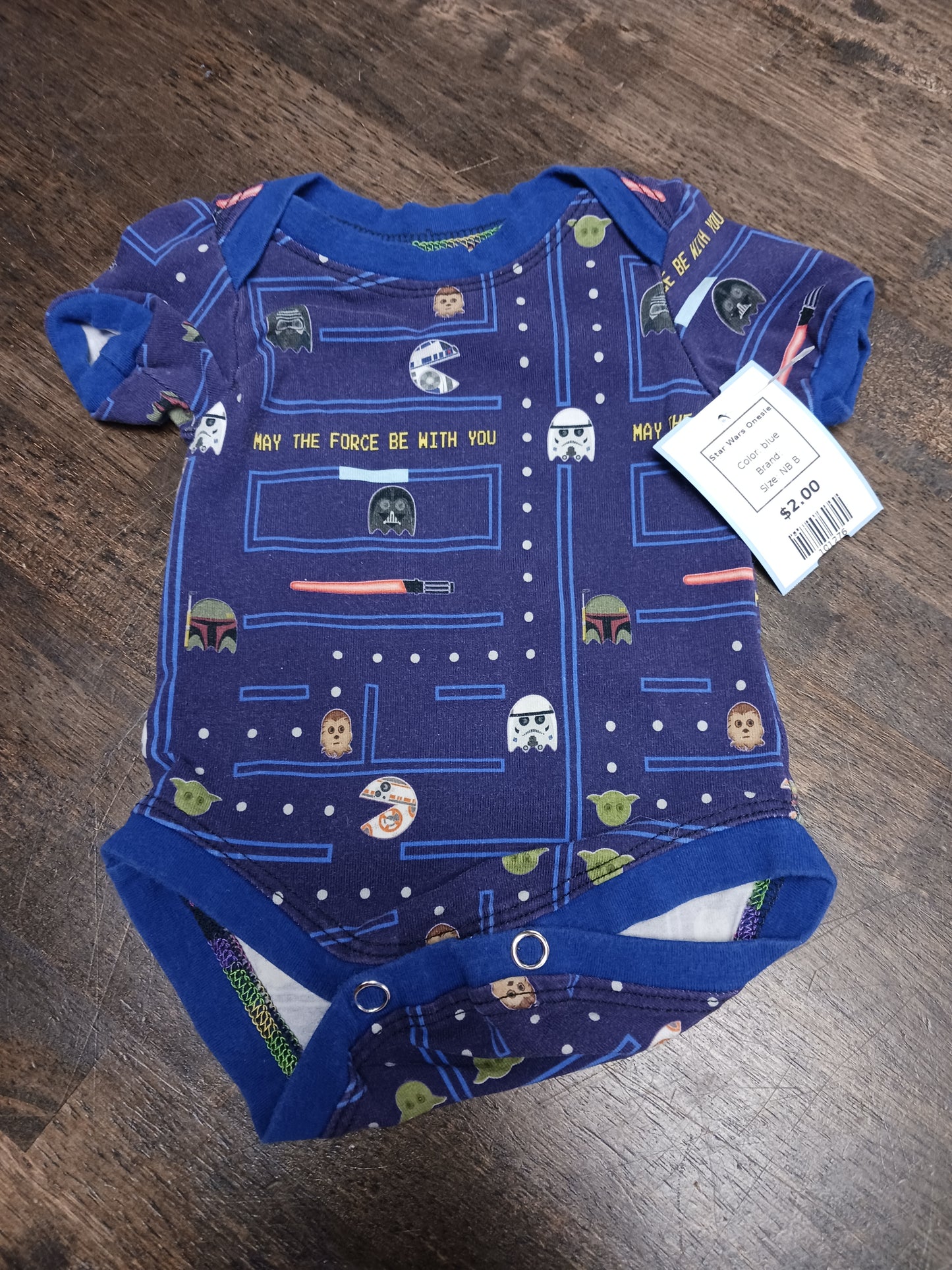 blue Star Wars Onesie, NB B
