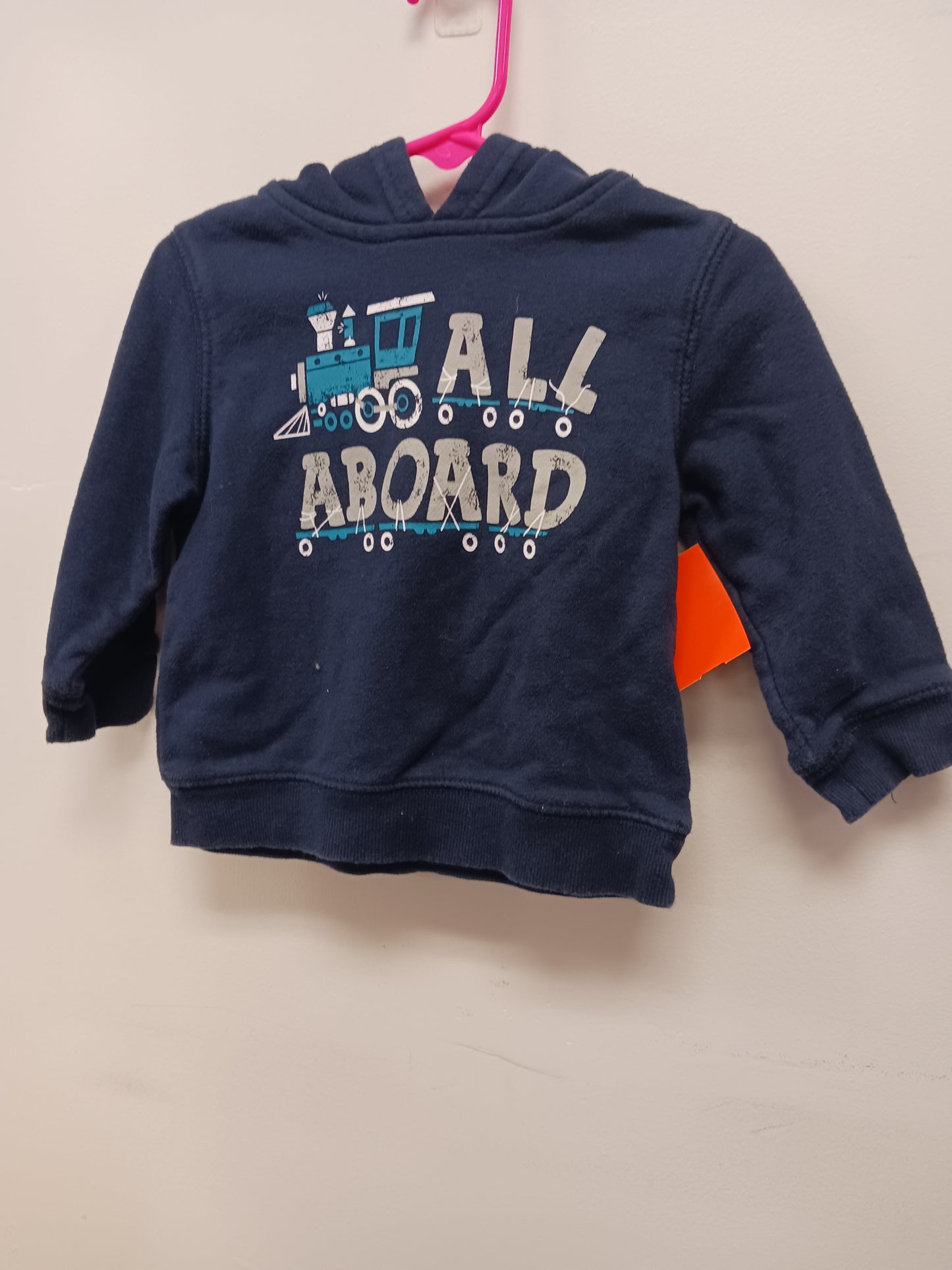 Navy Train Jumping Bean Hoodie, 18M B