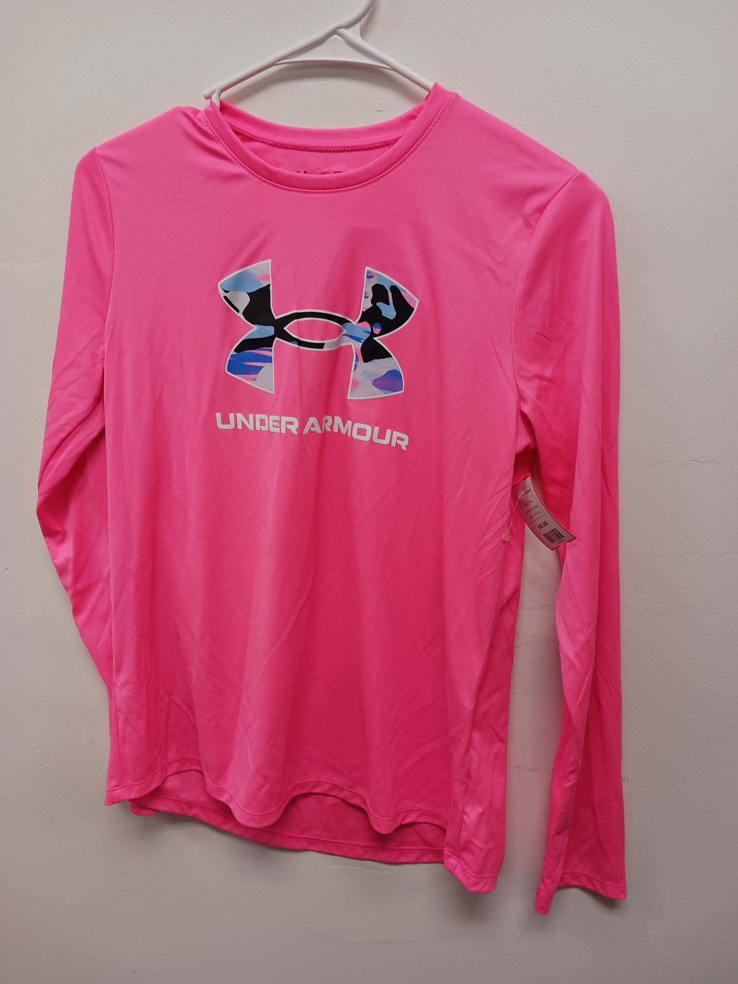 Pink Under Armour Long Sleeve Shirt, 14-16 G