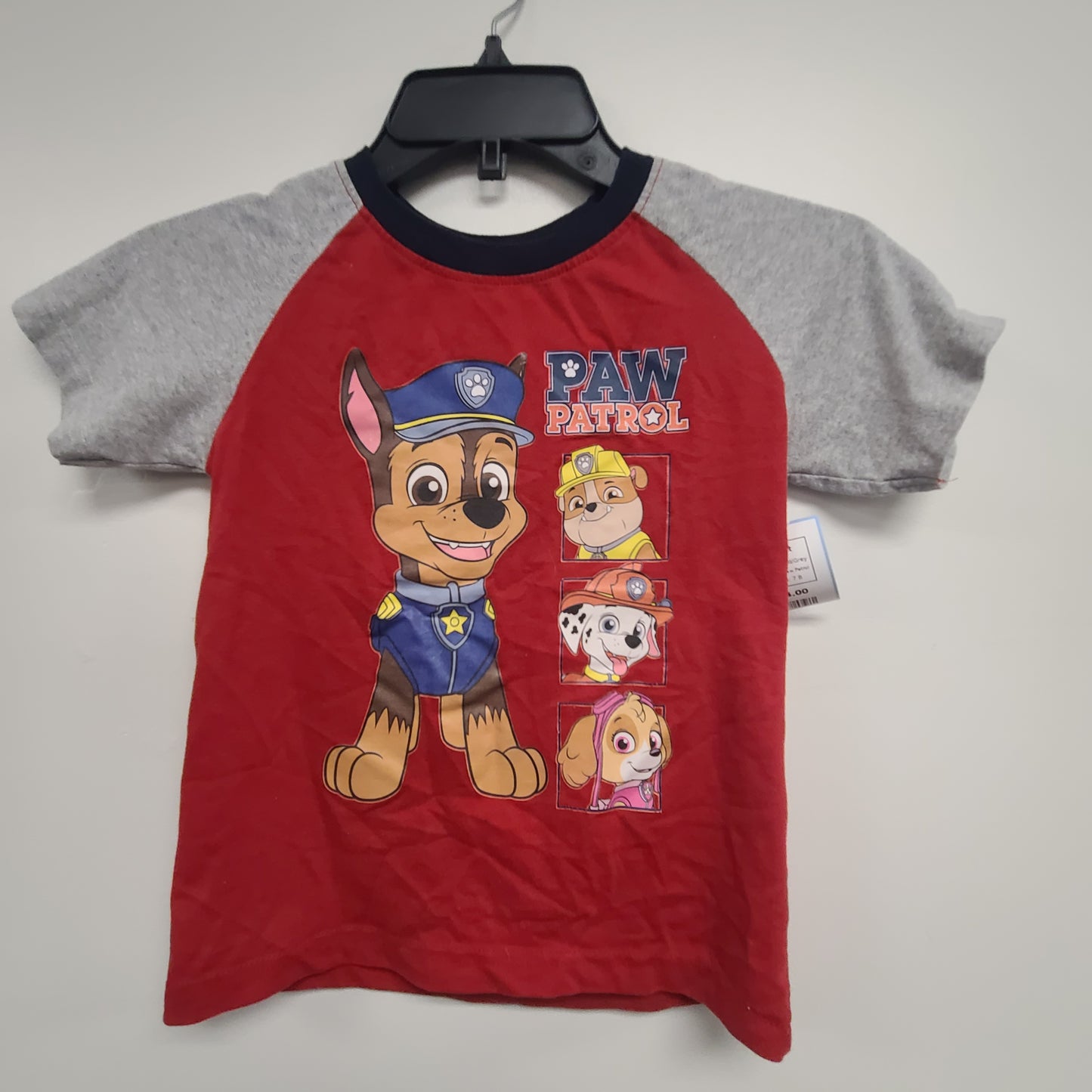 Red/Grey Paw Patrol Shirt, 7 B